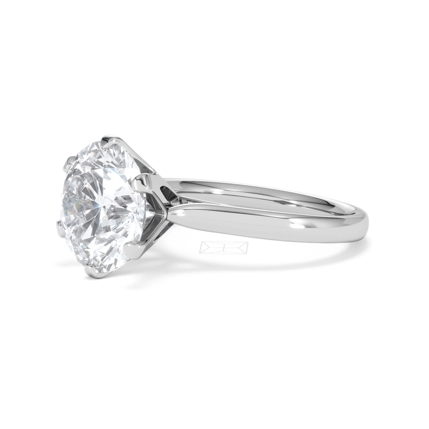 Low Set Chloe 5.00ct Lab Diamond Round Cut Engagement Ring in Platinum G/VS1 - Image 78