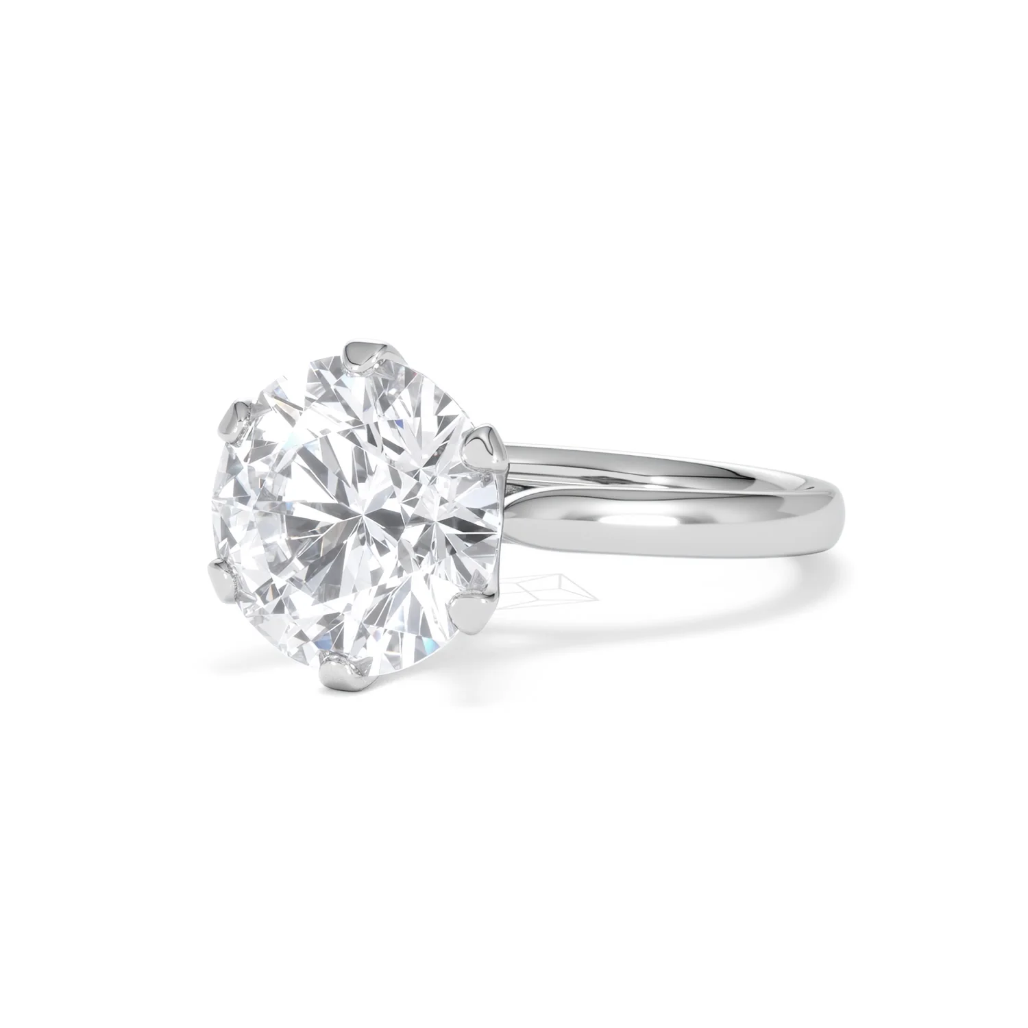 Low Set Chloe 5.00ct Lab Diamond Round Cut Engagement Ring in Platinum G/VS1 - Image 83