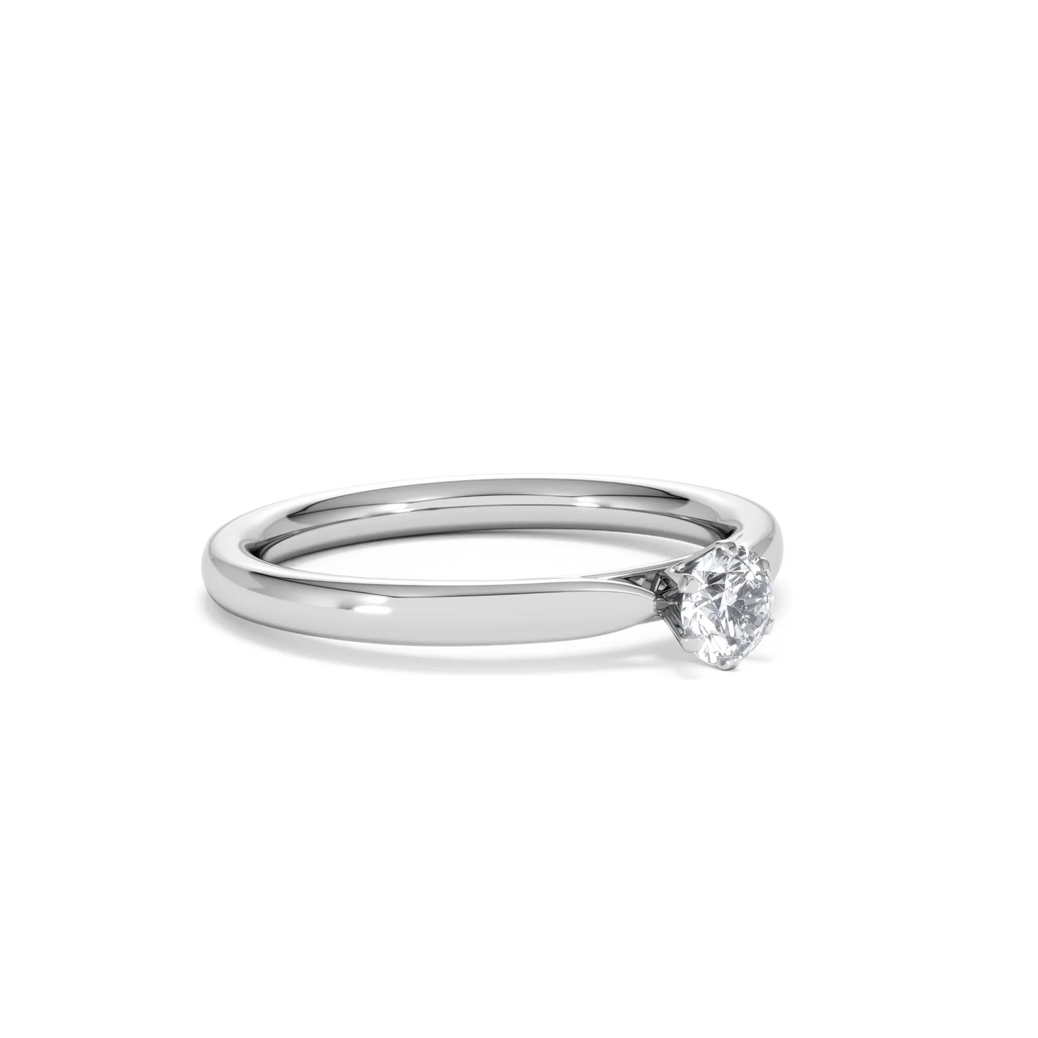 Low Set Chloe Lab Diamond Engagement Ring 0.25CT F/VS1 18K White Gold - Image 17