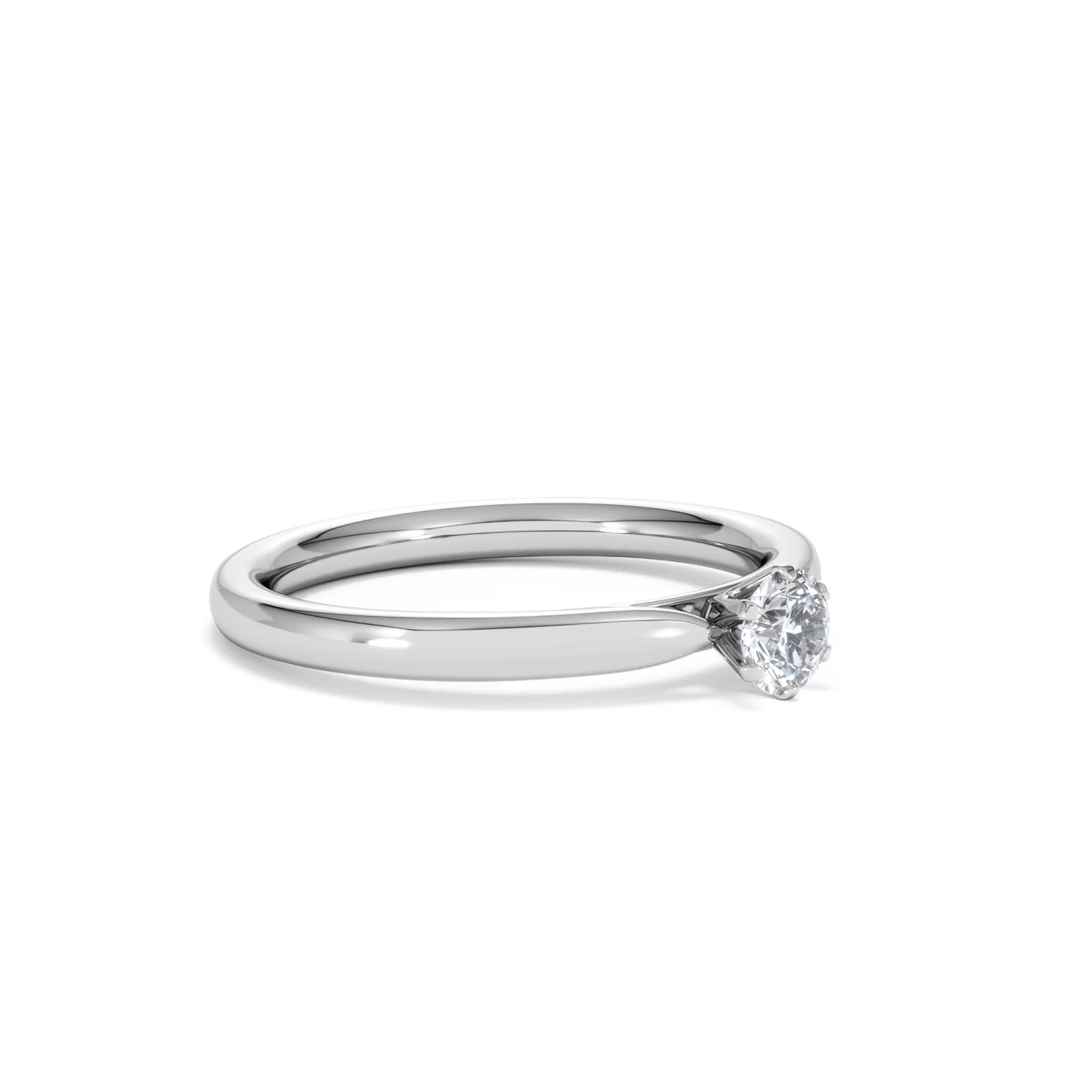 Low Set Chloe Lab Diamond Engagement Ring 0.25CT F/VS1 18K White Gold - Image 18