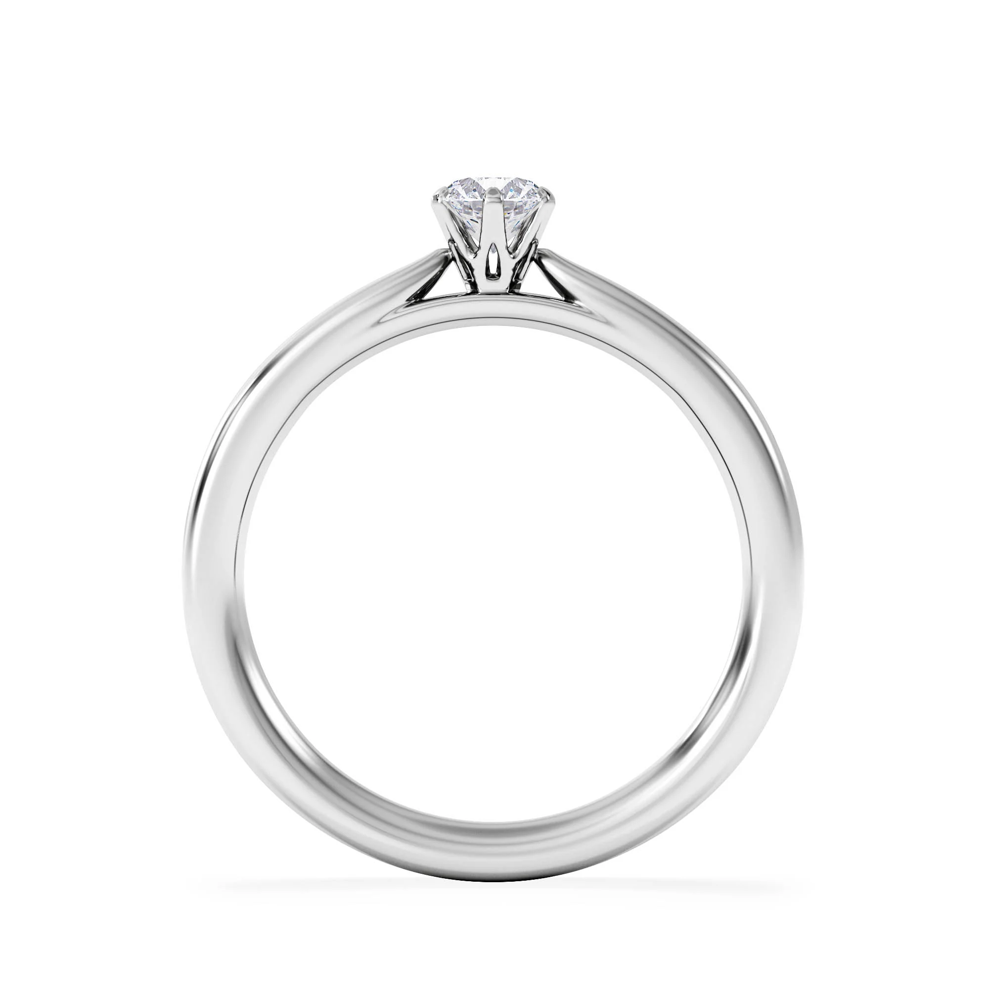 Low Set Chloe Lab Diamond Engagement Ring 0.25CT F/VS1 18K White Gold - Image 3