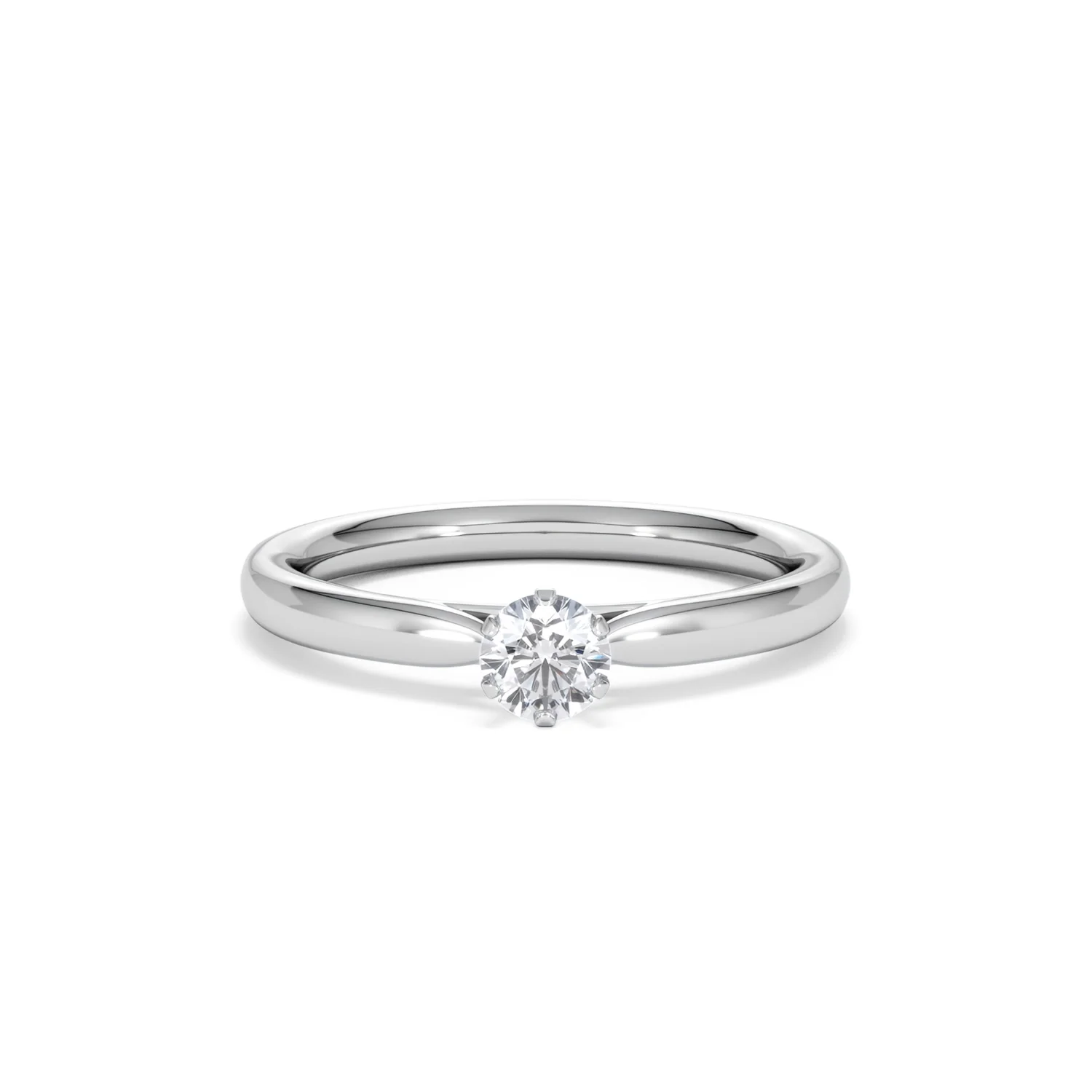 Low Set Chloe Lab Diamond Engagement Ring 0.25CT F/VS1 18K White Gold - Image 8