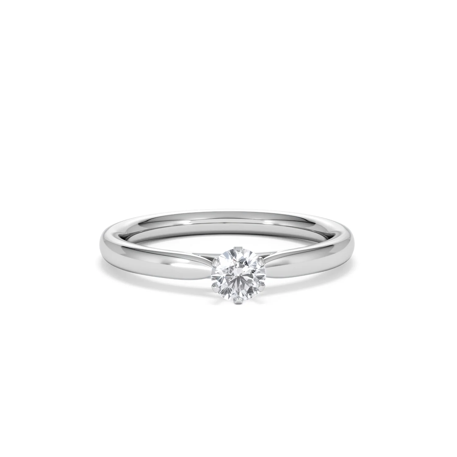 Low Set Chloe Lab Diamond Engagement Ring 0.25CT F/VS1 18K White Gold - Image 9
