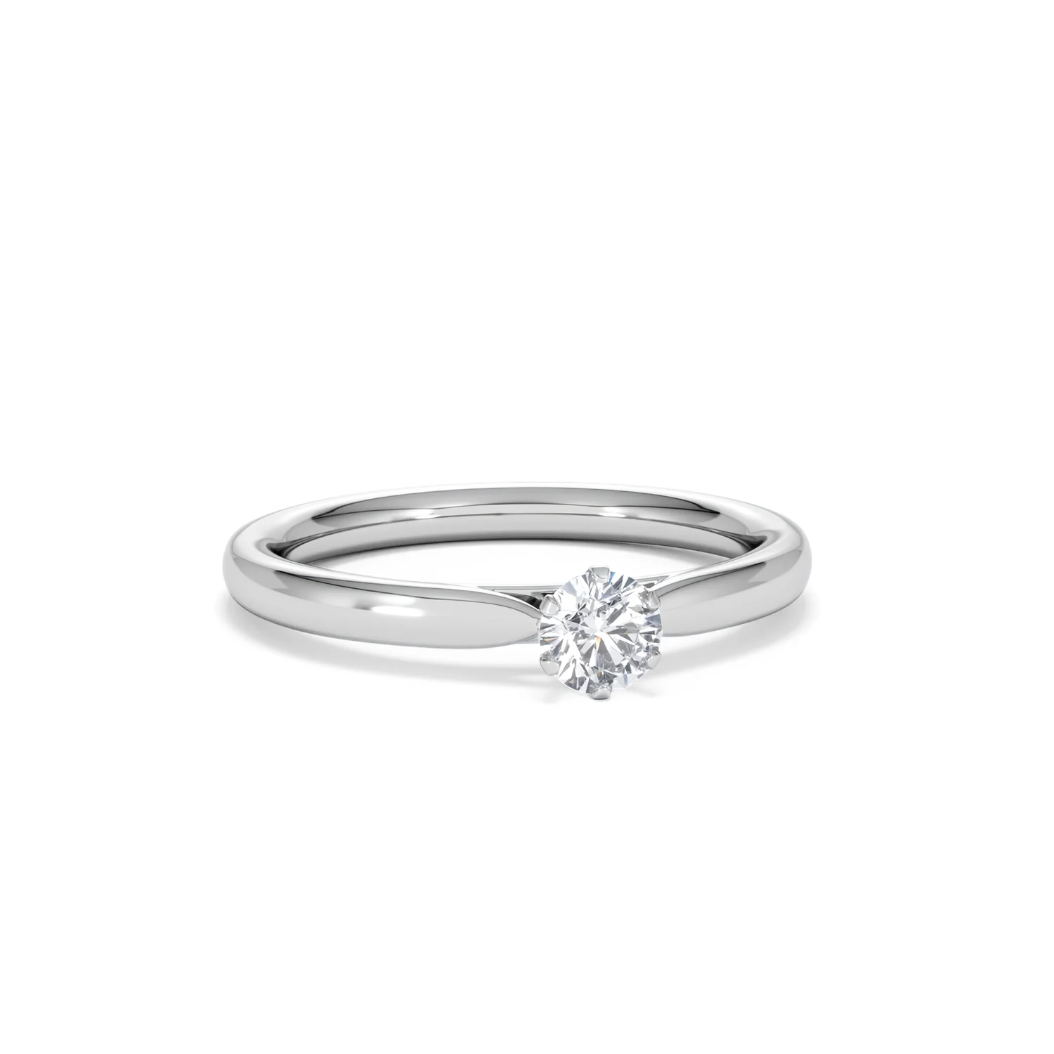 Low Set Chloe Lab Diamond Engagement Ring 0.25CT F/VS1 Platinum - Image 11