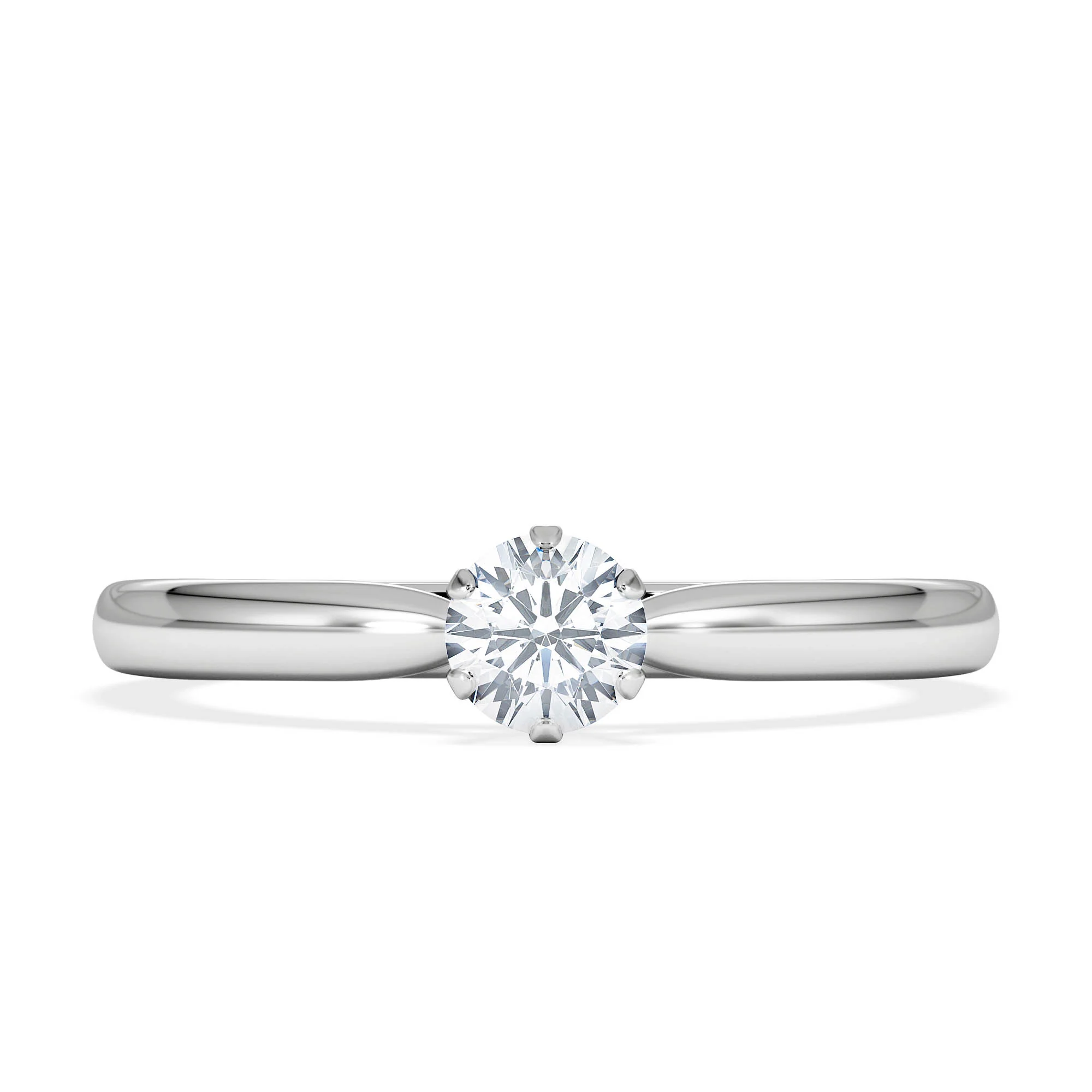 Low Set Chloe Lab Diamond Engagement Ring 0.25CT F/VS1 Platinum - Image 6