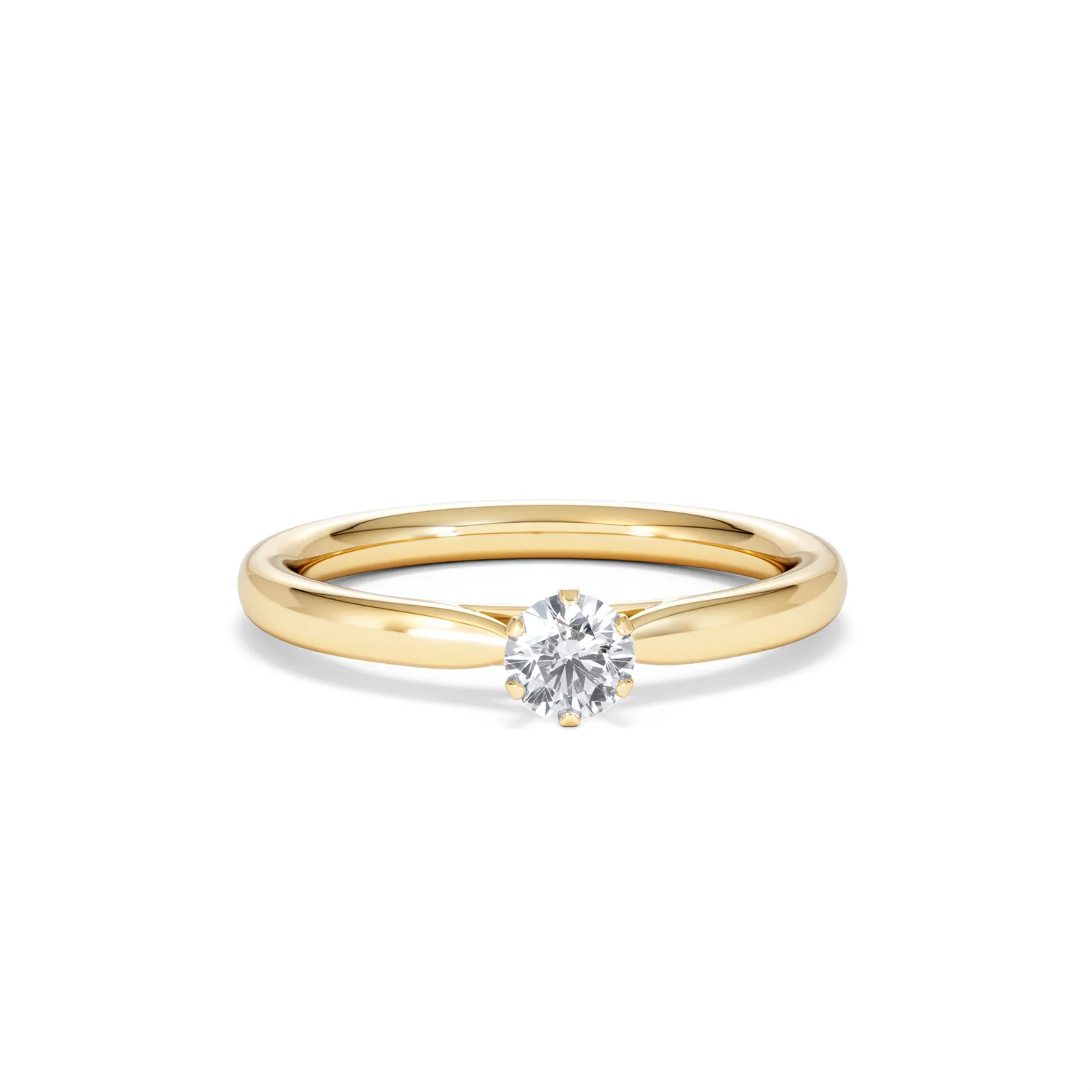 Low Set Chloe Lab Diamond Engagement Ring 0.25CT G/VS1 18K Gold - Image 9