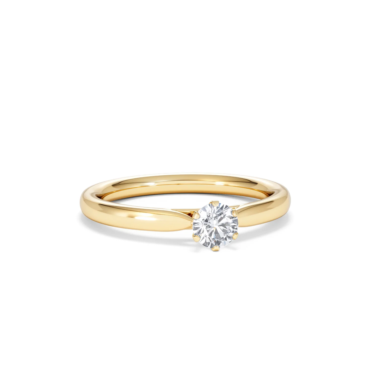 Low Set Chloe Lab Diamond Engagement Ring 0.33CT F/VS1 18K Gold - Image 11