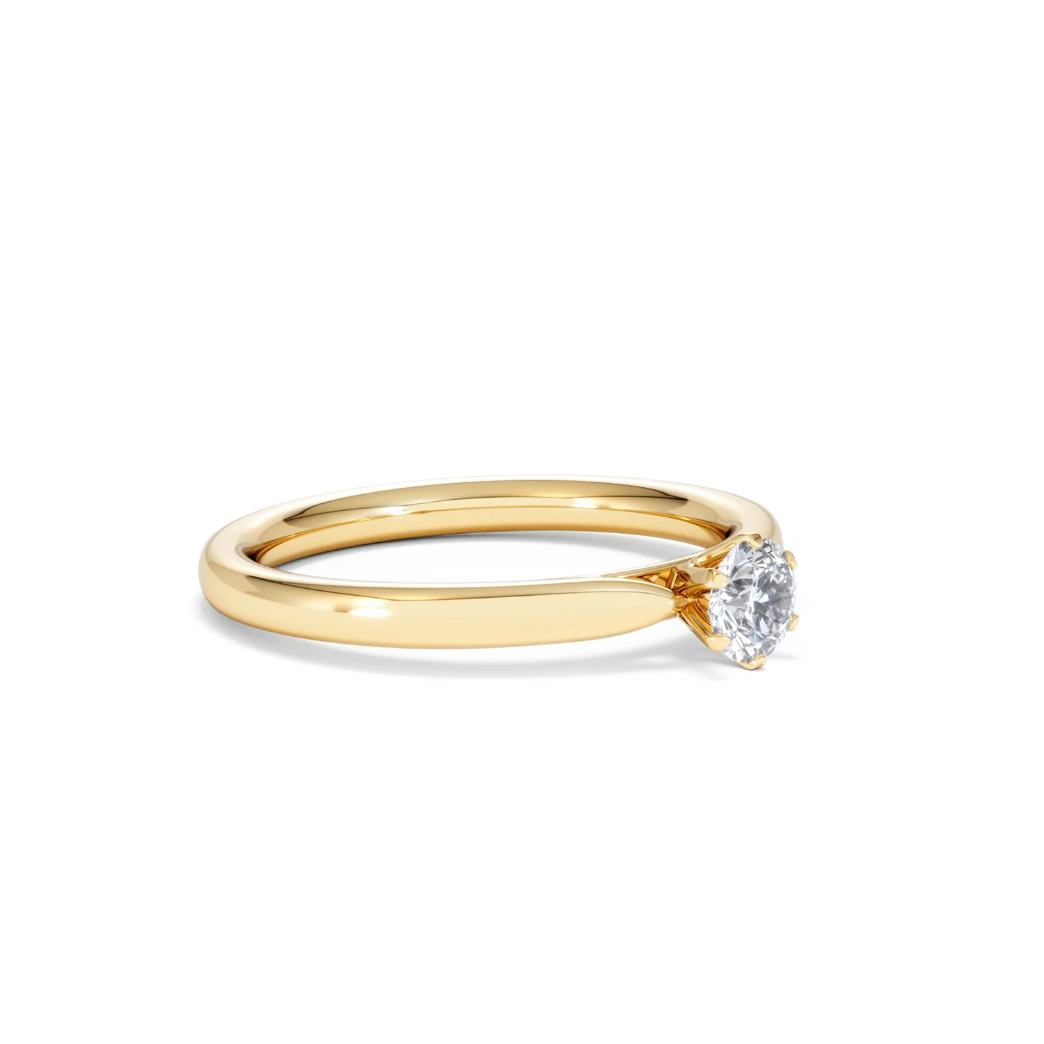 Low Set Chloe Lab Diamond Engagement Ring 0.33CT F/VS1 18K Gold - Image 18