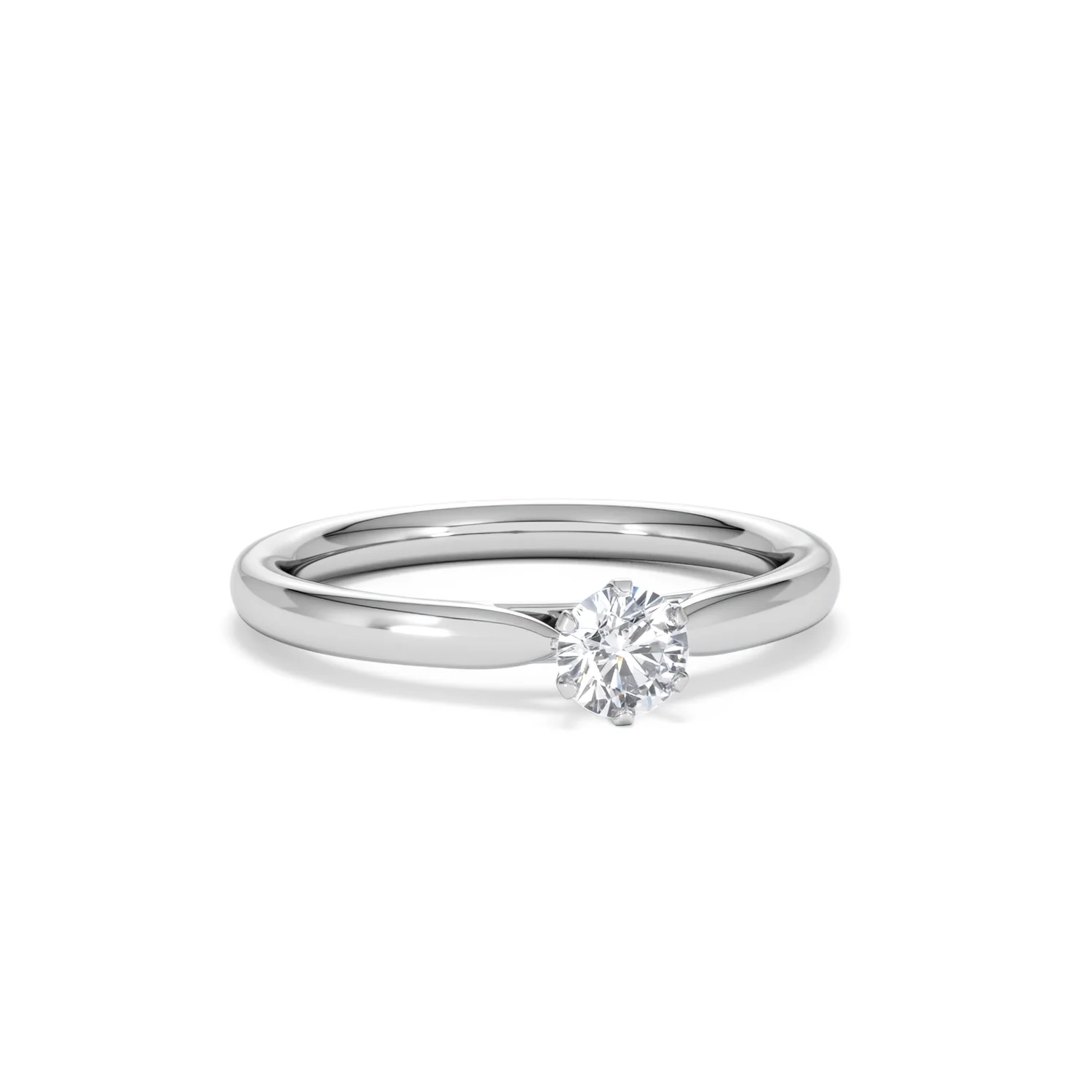 Low Set Chloe Lab Diamond Engagement Ring 0.33CT F/VS1 18K White Gold - Image 11