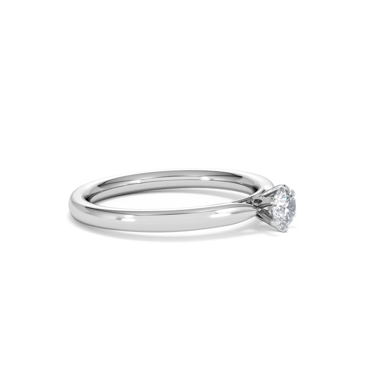 Low Set Chloe Lab Diamond Engagement Ring 0.33CT F/VS1 18K White Gold - Image 21