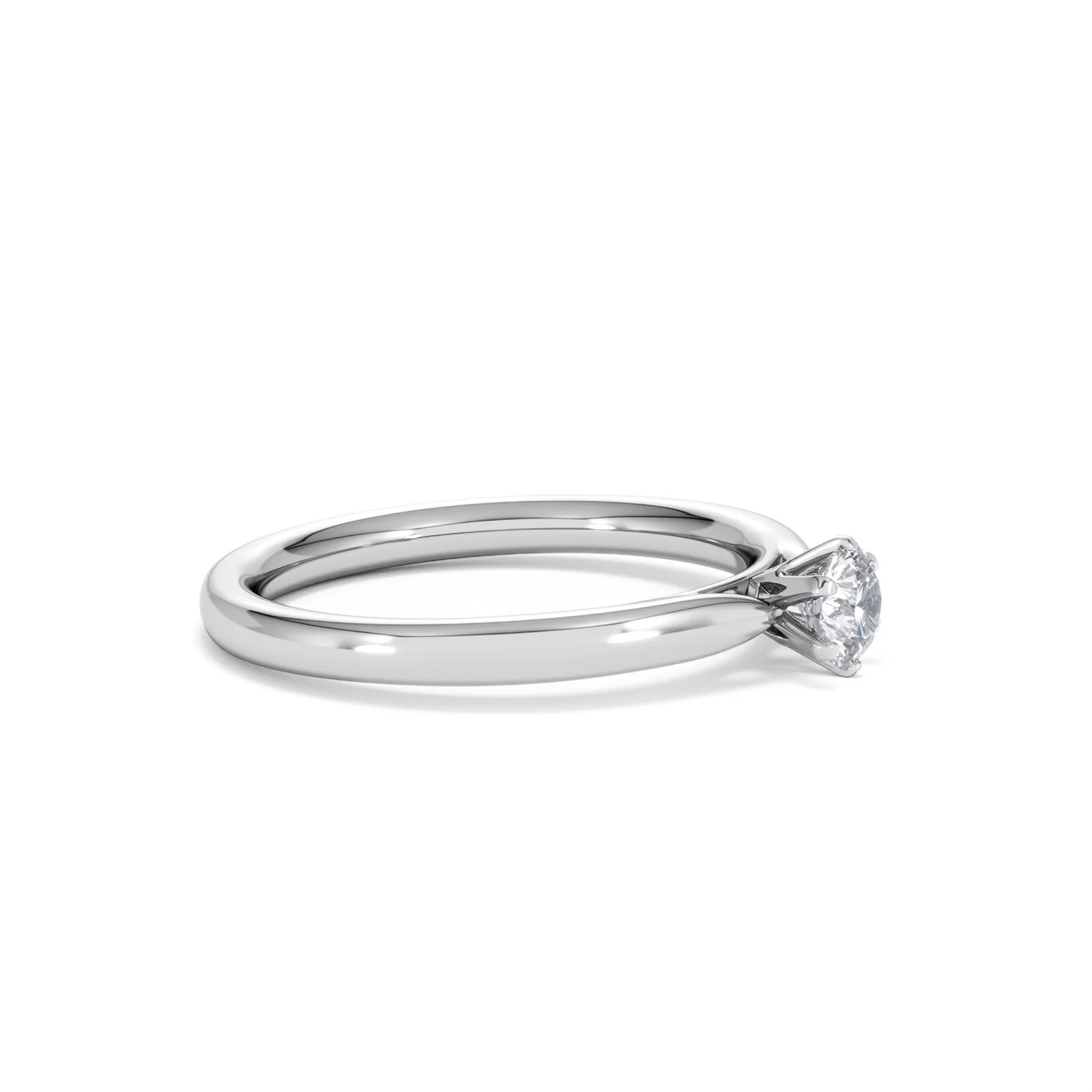 Low Set Chloe Lab Diamond Engagement Ring 0.33CT F/VS1 18K White Gold - Image 22