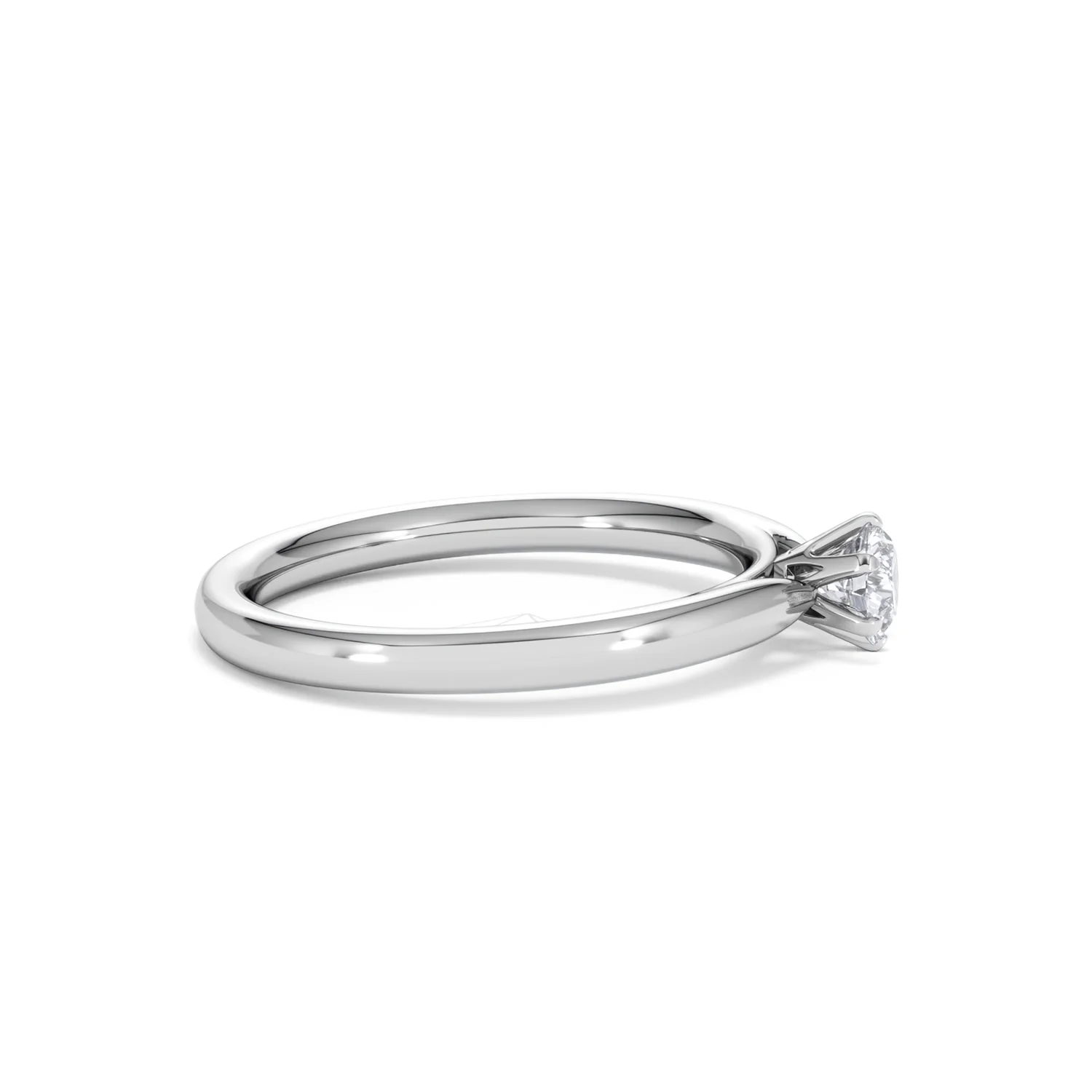 Low Set Chloe Lab Diamond Engagement Ring 0.33CT F/VS1 18K White Gold - Image 26