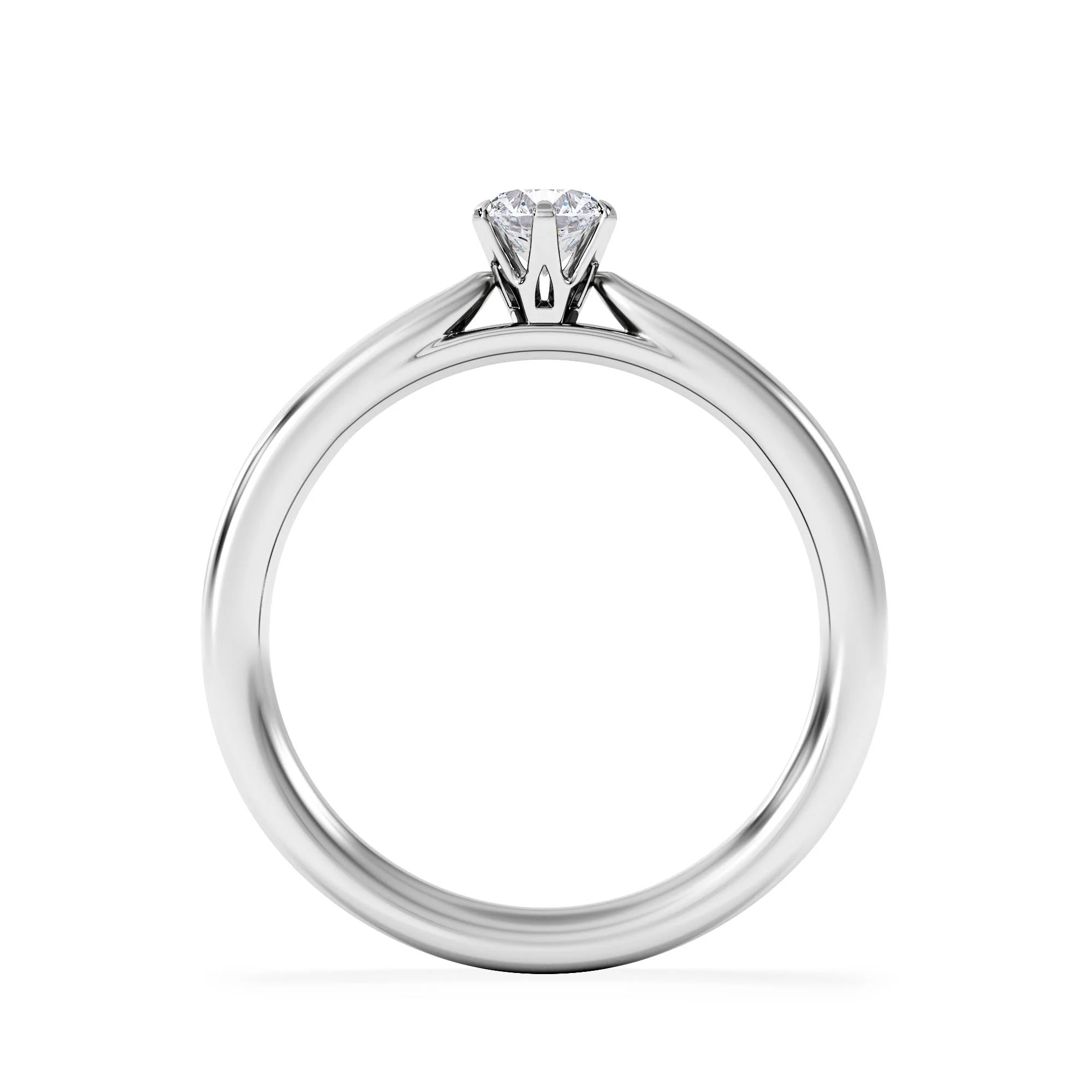 Low Set Chloe Lab Diamond Engagement Ring 0.33CT F/VS1 18K White Gold - Image 3