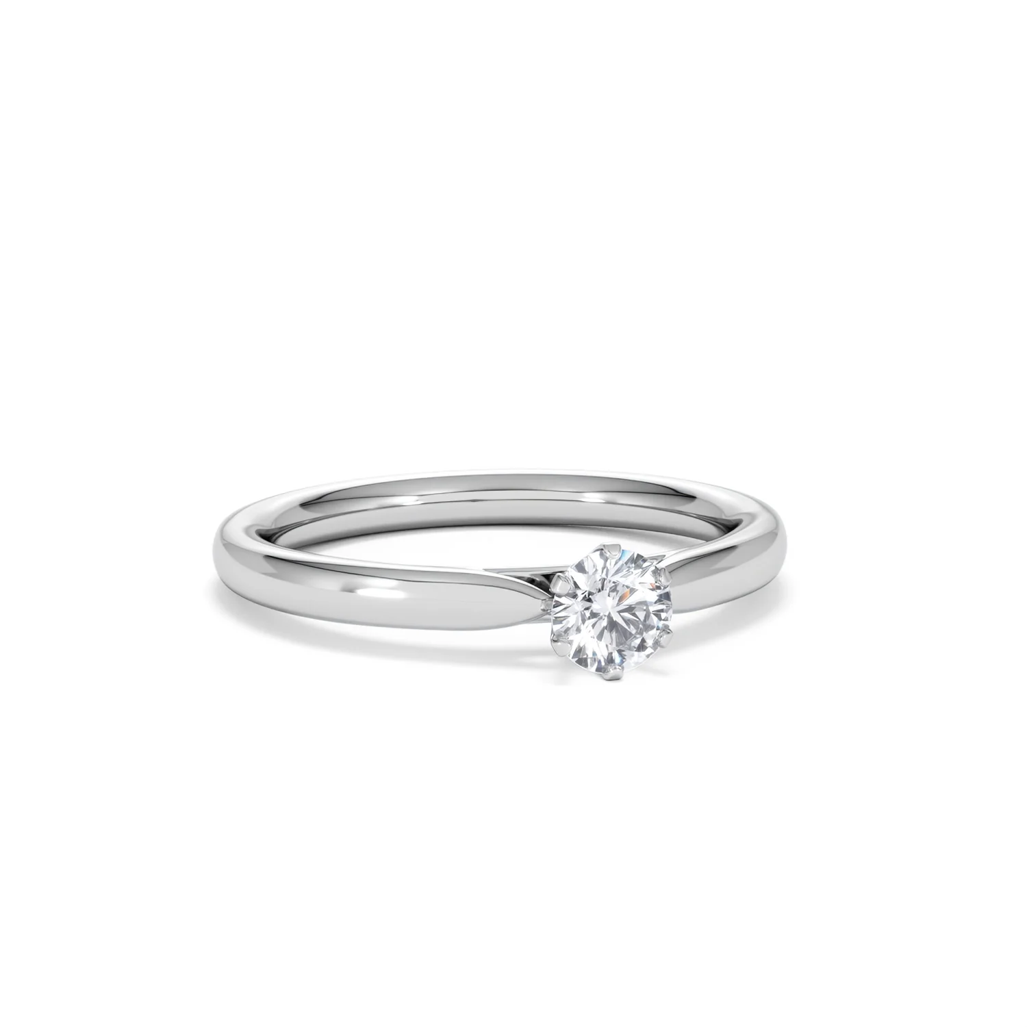 Low Set Chloe Lab Diamond Engagement Ring 0.33CT F/VS1 Platinum - Image 12