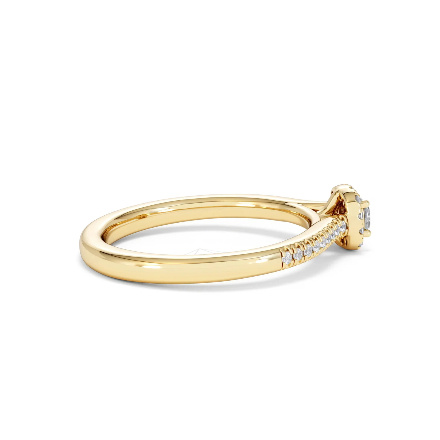 Lumia Cushion Cut Lab Diamond Halo Ring 0.33ct F/VS in 18K Gold Vermeil - Image 33