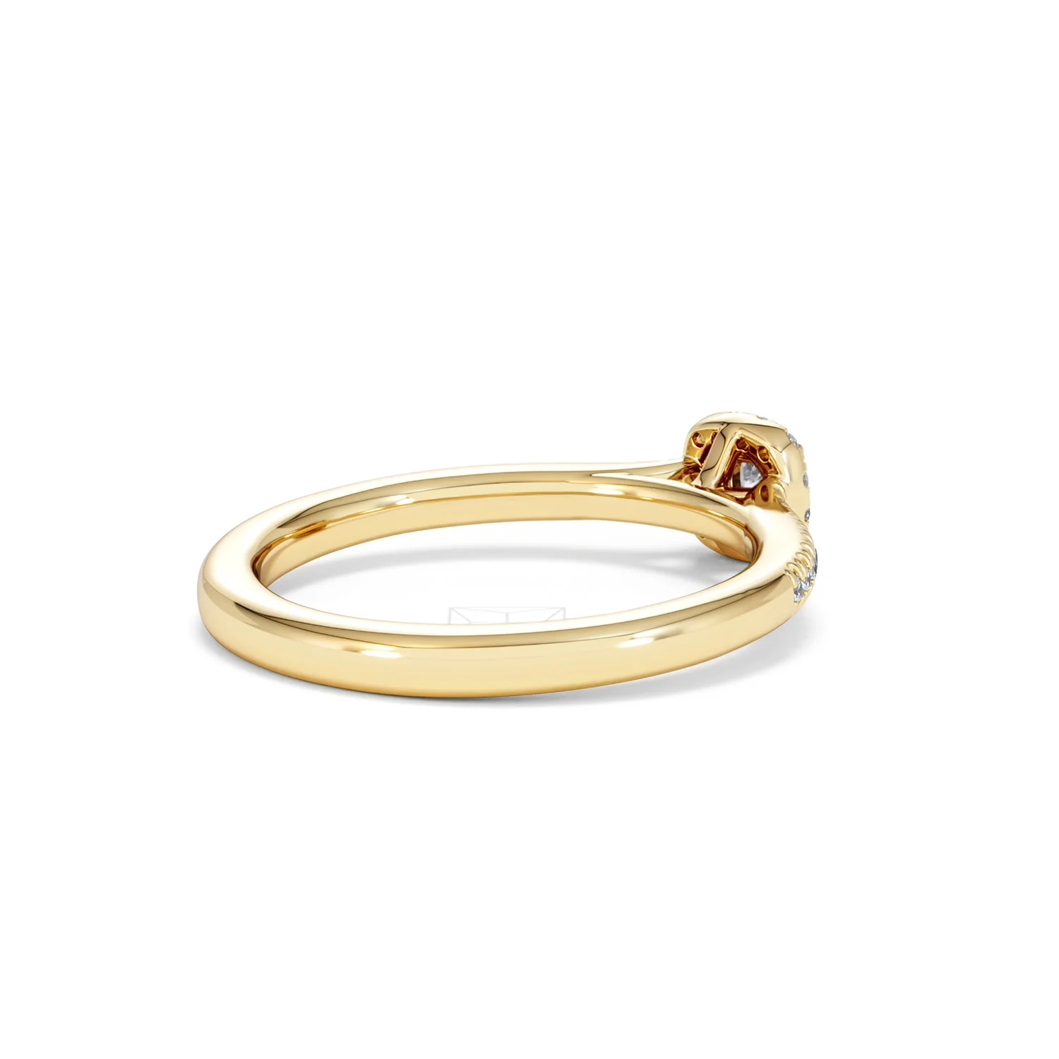 Lumia Cushion Cut Lab Diamond Halo Ring 0.33ct F/VS in 18K Gold Vermeil - Image 40