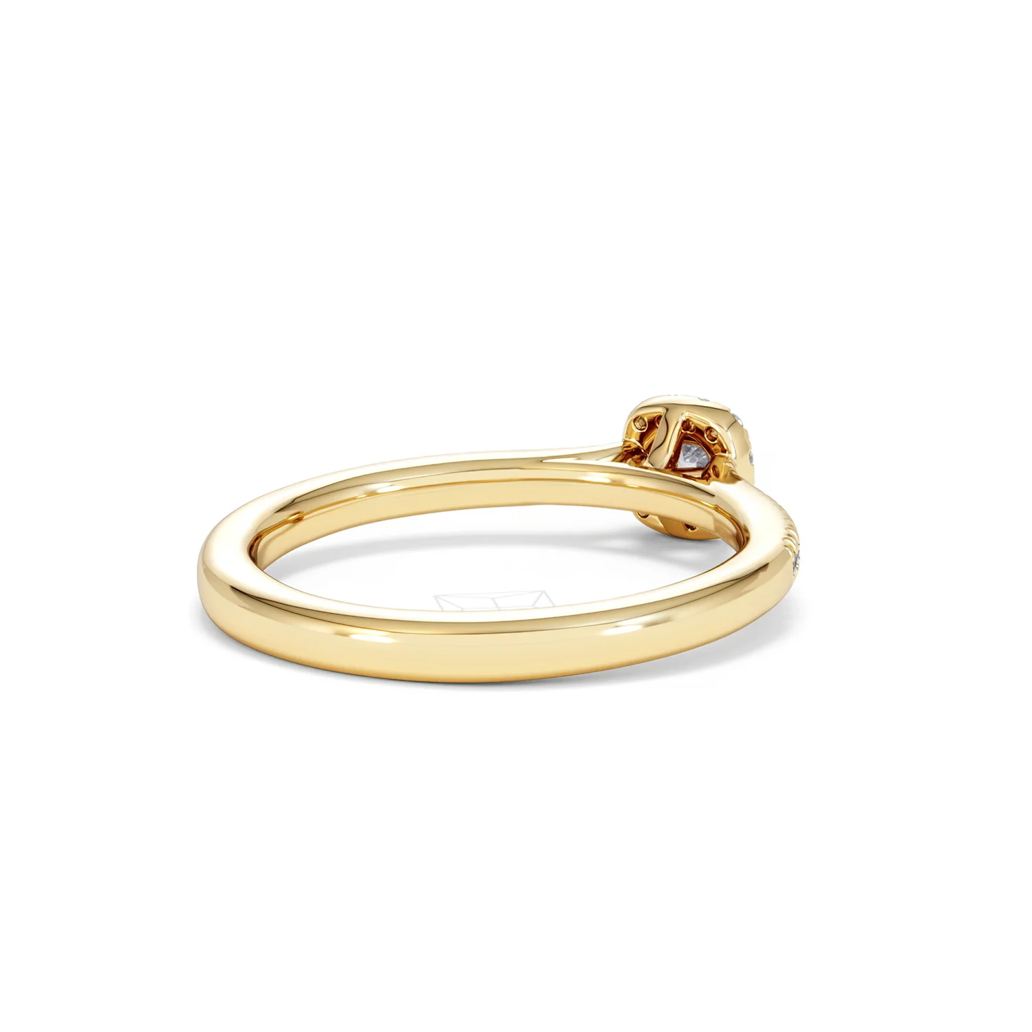 Lumia Cushion Cut Lab Diamond Halo Ring 0.33ct F/VS in 18K Gold Vermeil - Image 42