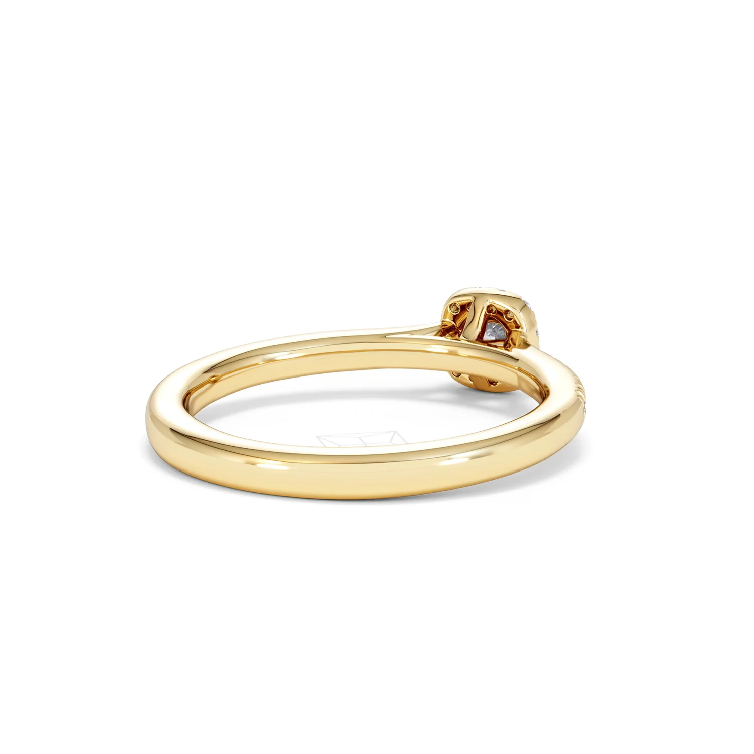 Lumia Cushion Cut Lab Diamond Halo Ring 0.33ct F/VS in 18K Gold Vermeil - Image 43