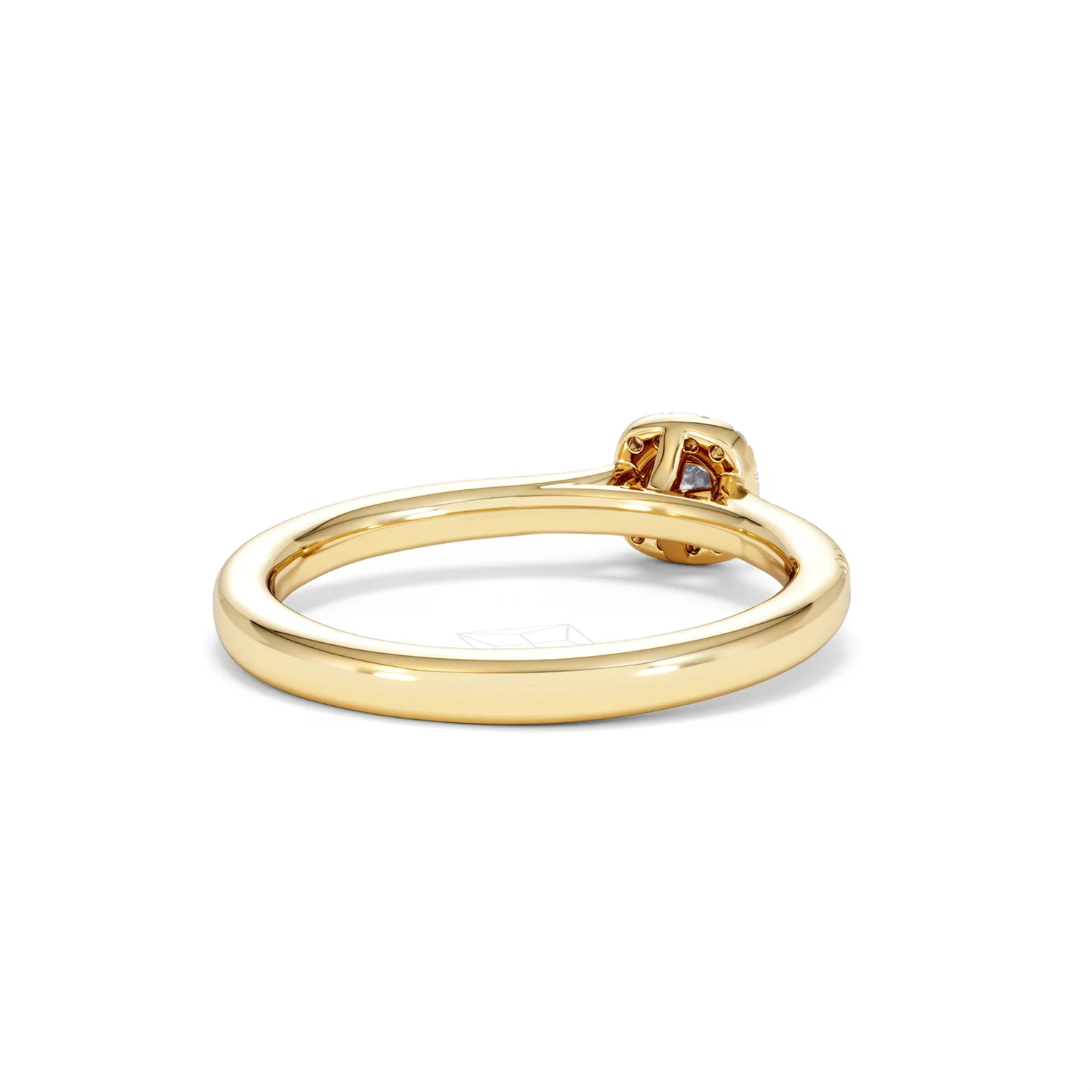 Lumia Cushion Cut Lab Diamond Halo Ring 0.33ct F/VS in 18K Gold Vermeil - Image 44