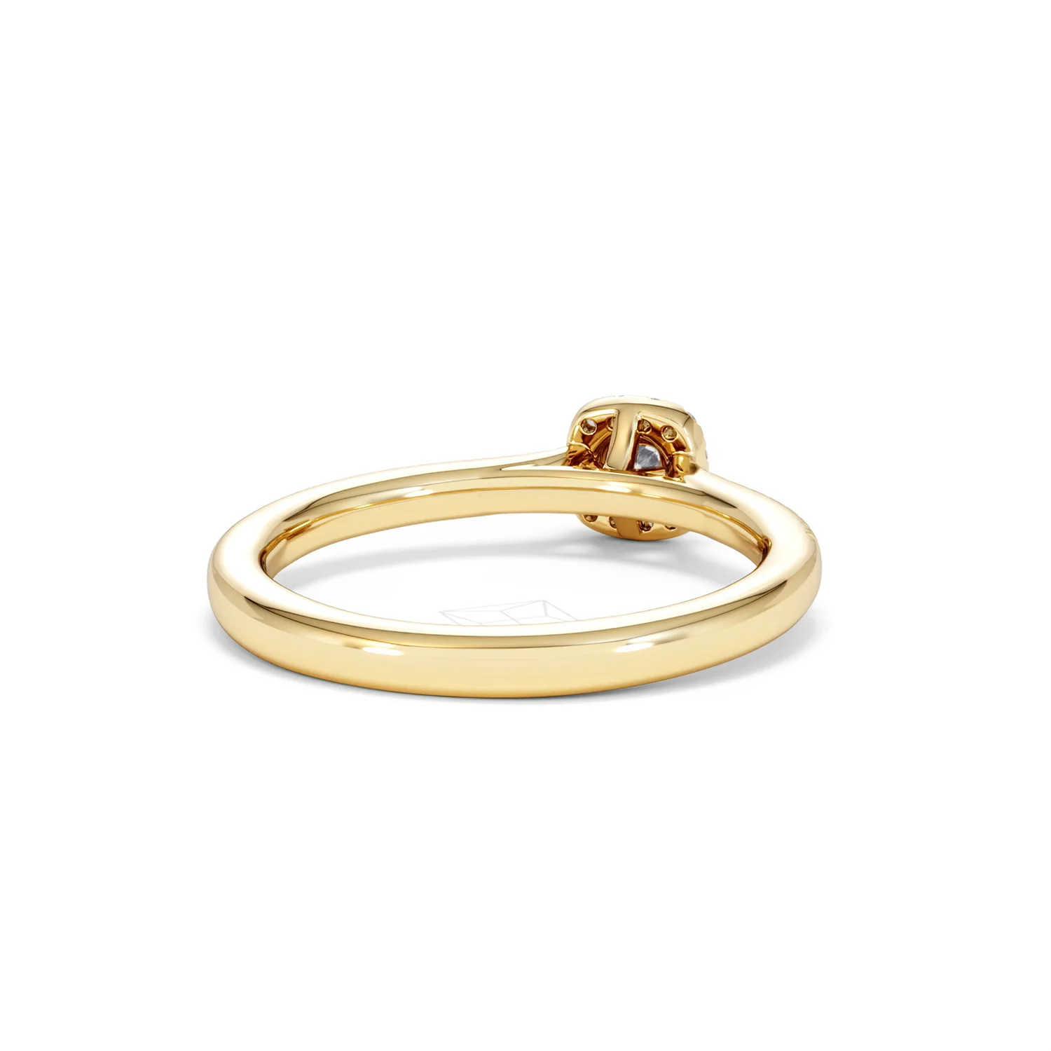 Lumia Cushion Cut Lab Diamond Halo Ring 0.33ct F/VS in 18K Gold Vermeil - Image 45