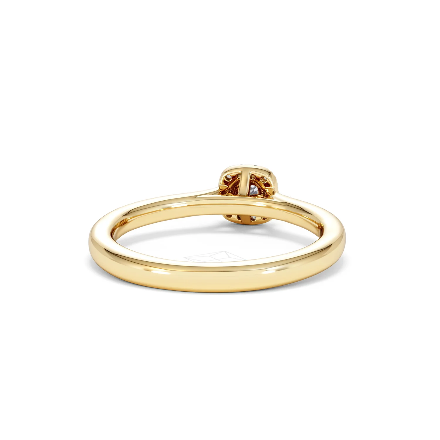 Lumia Cushion Cut Lab Diamond Halo Ring 0.33ct F/VS in 18K Gold Vermeil - Image 47