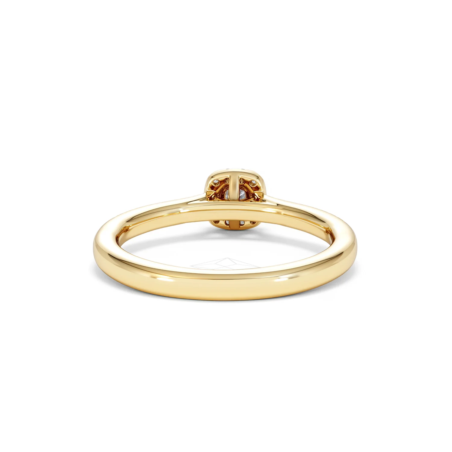 Lumia Cushion Cut Lab Diamond Halo Ring 0.33ct F/VS in 18K Gold Vermeil - Image 49