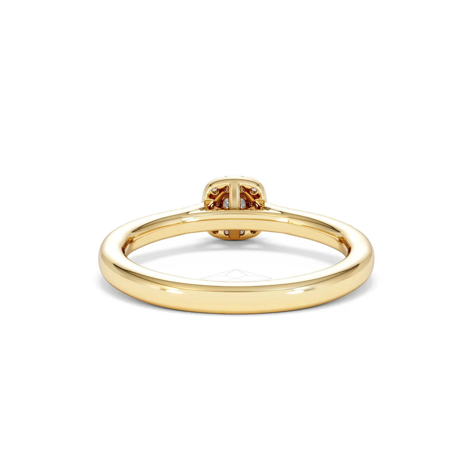Lumia Cushion Cut Lab Diamond Halo Ring 0.33ct F/VS in 18K Gold Vermeil - Image 50