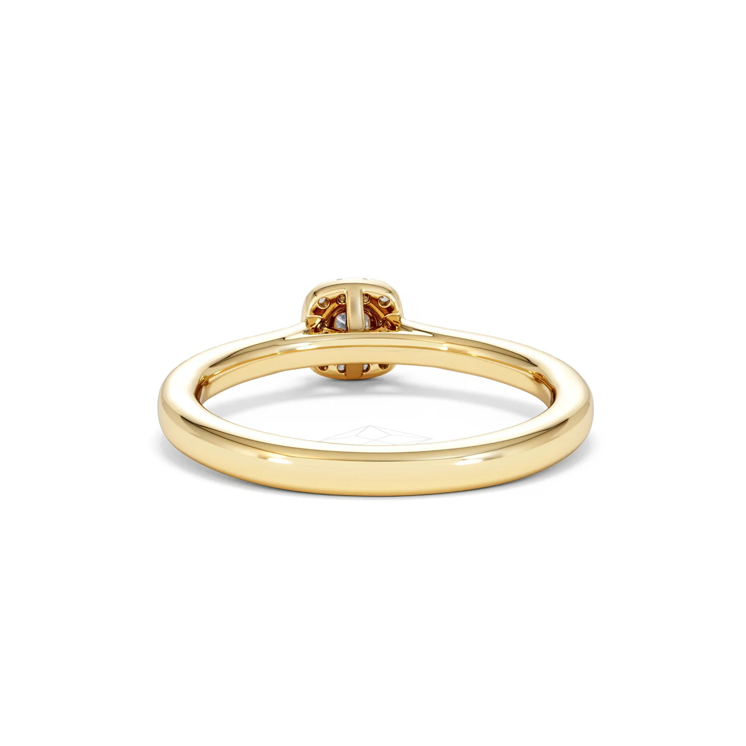 Lumia Cushion Cut Lab Diamond Halo Ring 0.33ct F/VS in 18K Gold Vermeil - Image 51