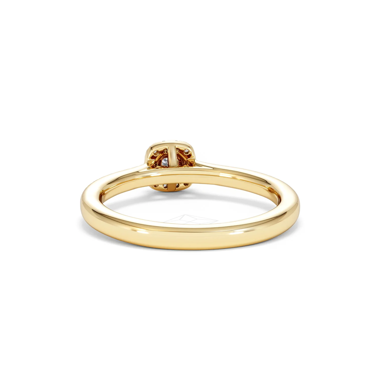 Lumia Cushion Cut Lab Diamond Halo Ring 0.33ct F/VS in 18K Gold Vermeil - Image 52