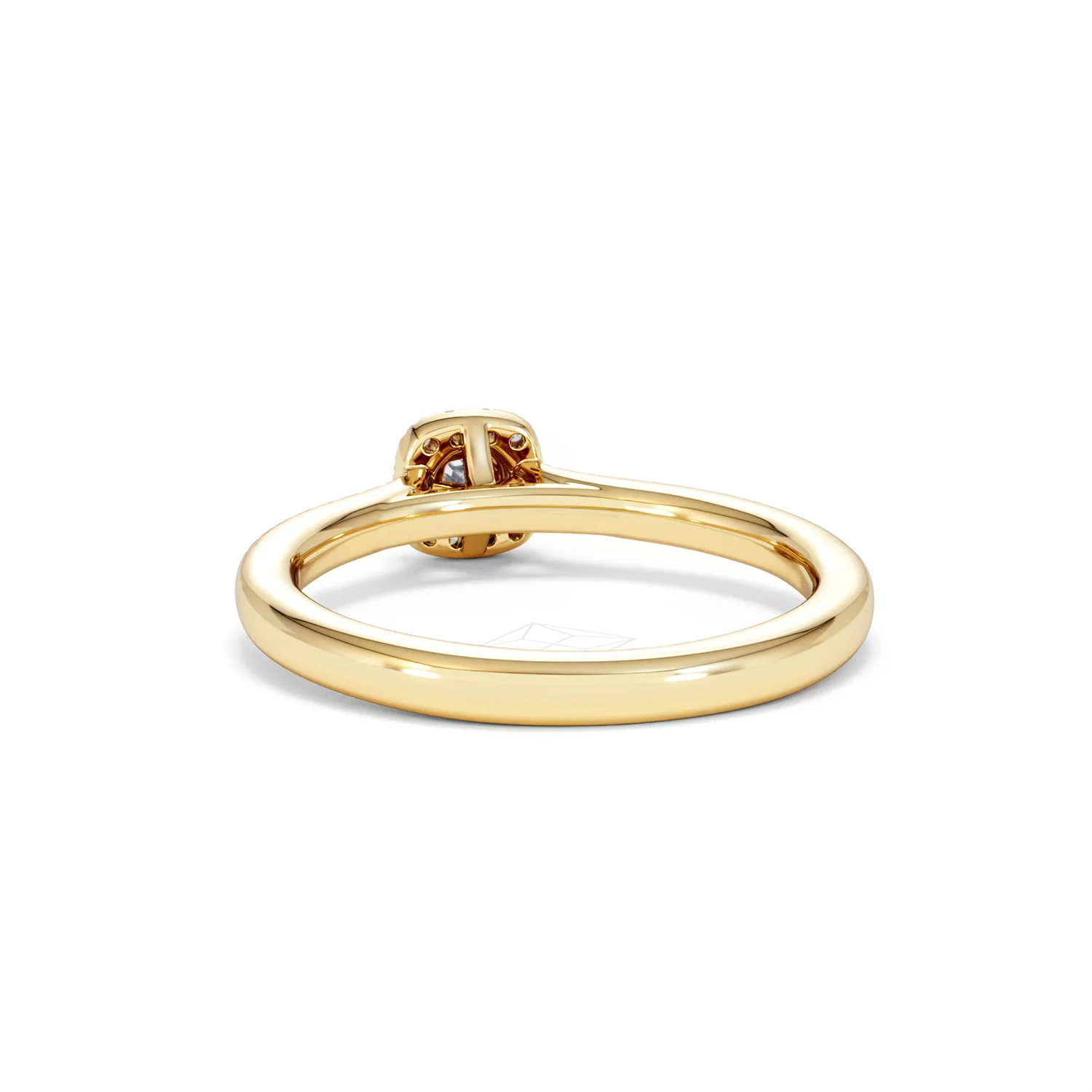 Lumia Cushion Cut Lab Diamond Halo Ring 0.33ct F/VS in 18K Gold Vermeil - Image 53