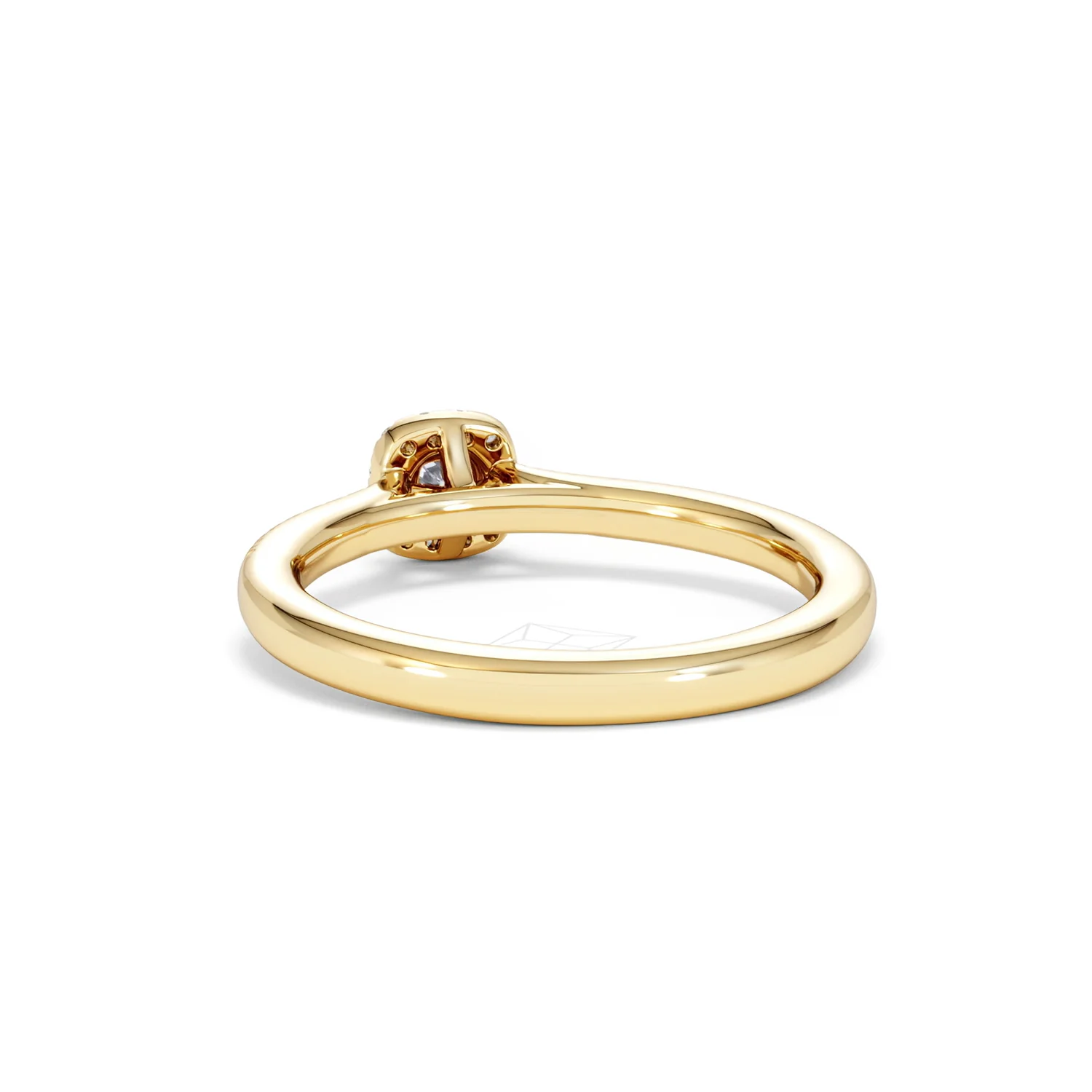 Lumia Cushion Cut Lab Diamond Halo Ring 0.33ct F/VS in 18K Gold Vermeil - Image 54