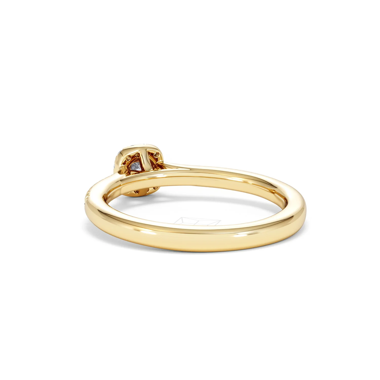 Lumia Cushion Cut Lab Diamond Halo Ring 0.33ct F/VS in 18K Gold Vermeil - Image 56