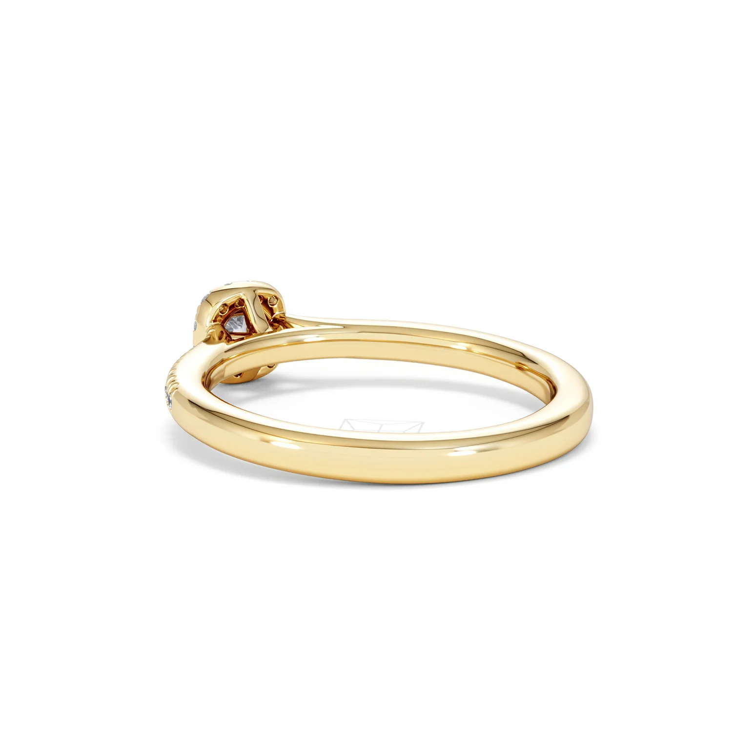 Lumia Cushion Cut Lab Diamond Halo Ring 0.33ct F/VS in 18K Gold Vermeil - Image 58