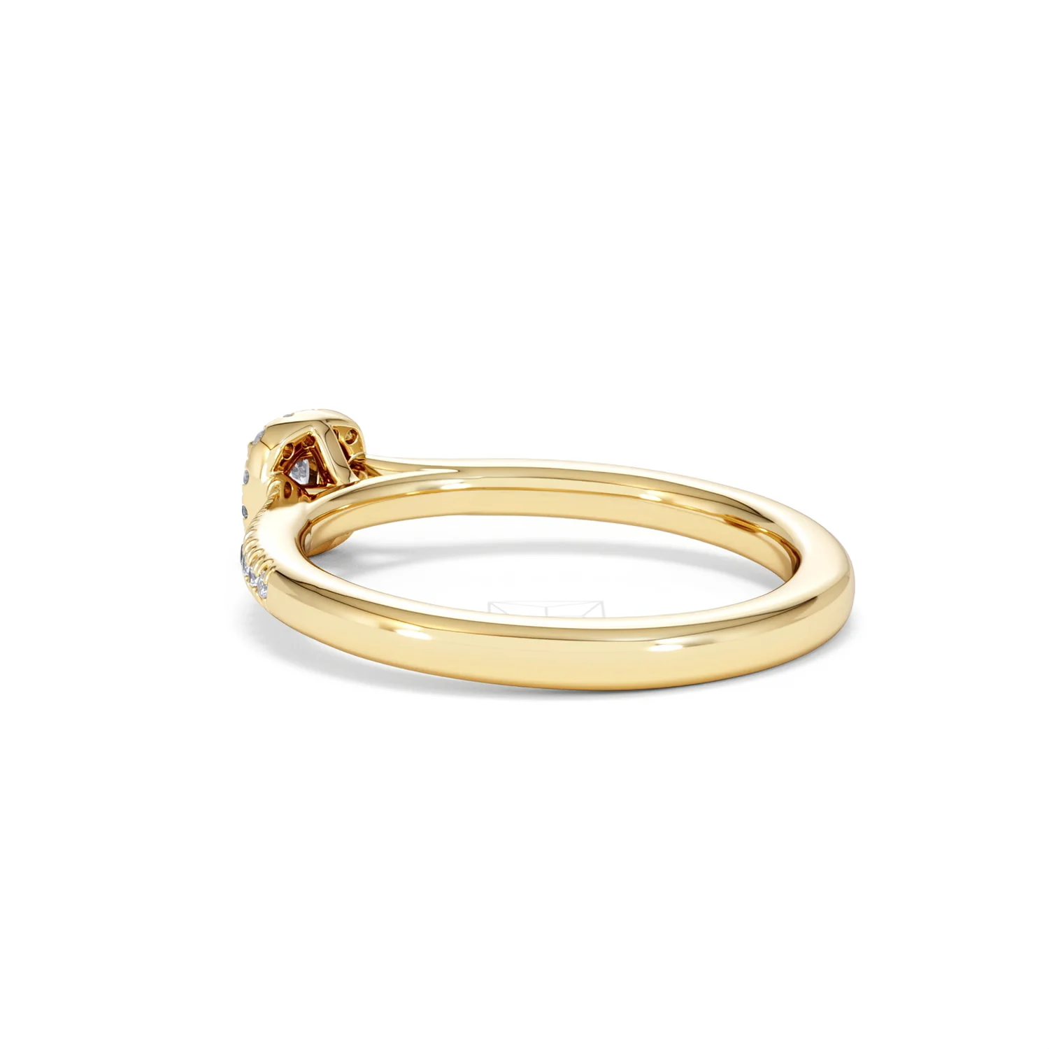 Lumia Cushion Cut Lab Diamond Halo Ring 0.33ct F/VS in 18K Gold Vermeil - Image 60