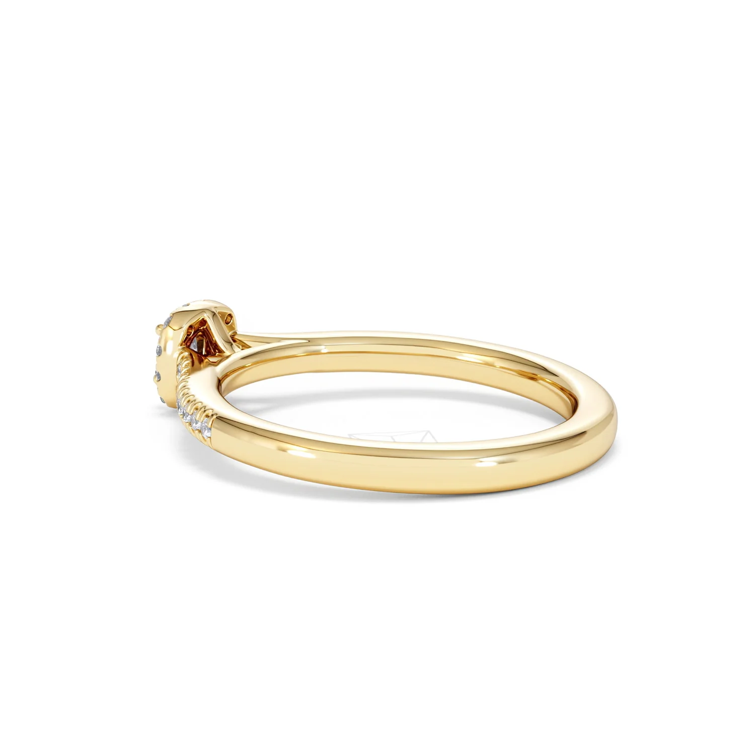 Lumia Cushion Cut Lab Diamond Halo Ring 0.33ct F/VS in 18K Gold Vermeil - Image 62
