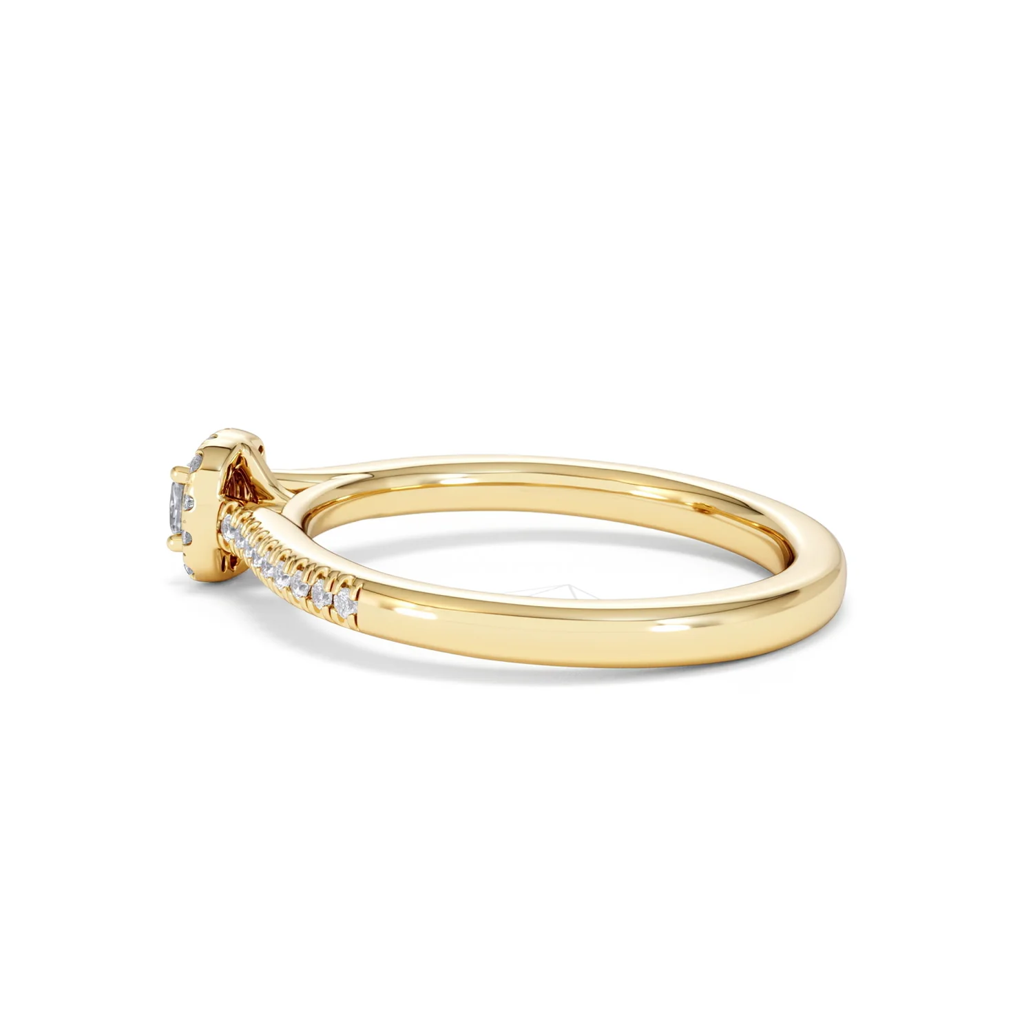 Lumia Cushion Cut Lab Diamond Halo Ring 0.33ct F/VS in 18K Gold Vermeil - Image 66
