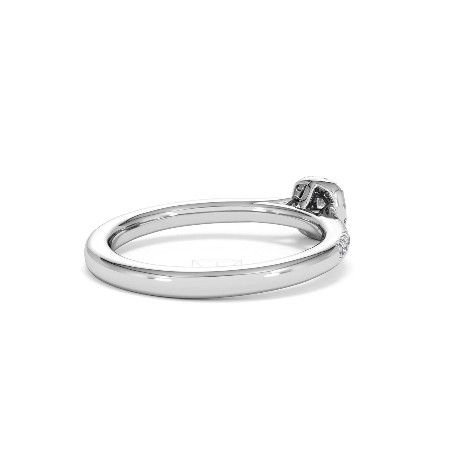 Lumia Cushion Cut Lab Diamond Halo Ring 0.33ct F/VS in 925 Silver - Image 40