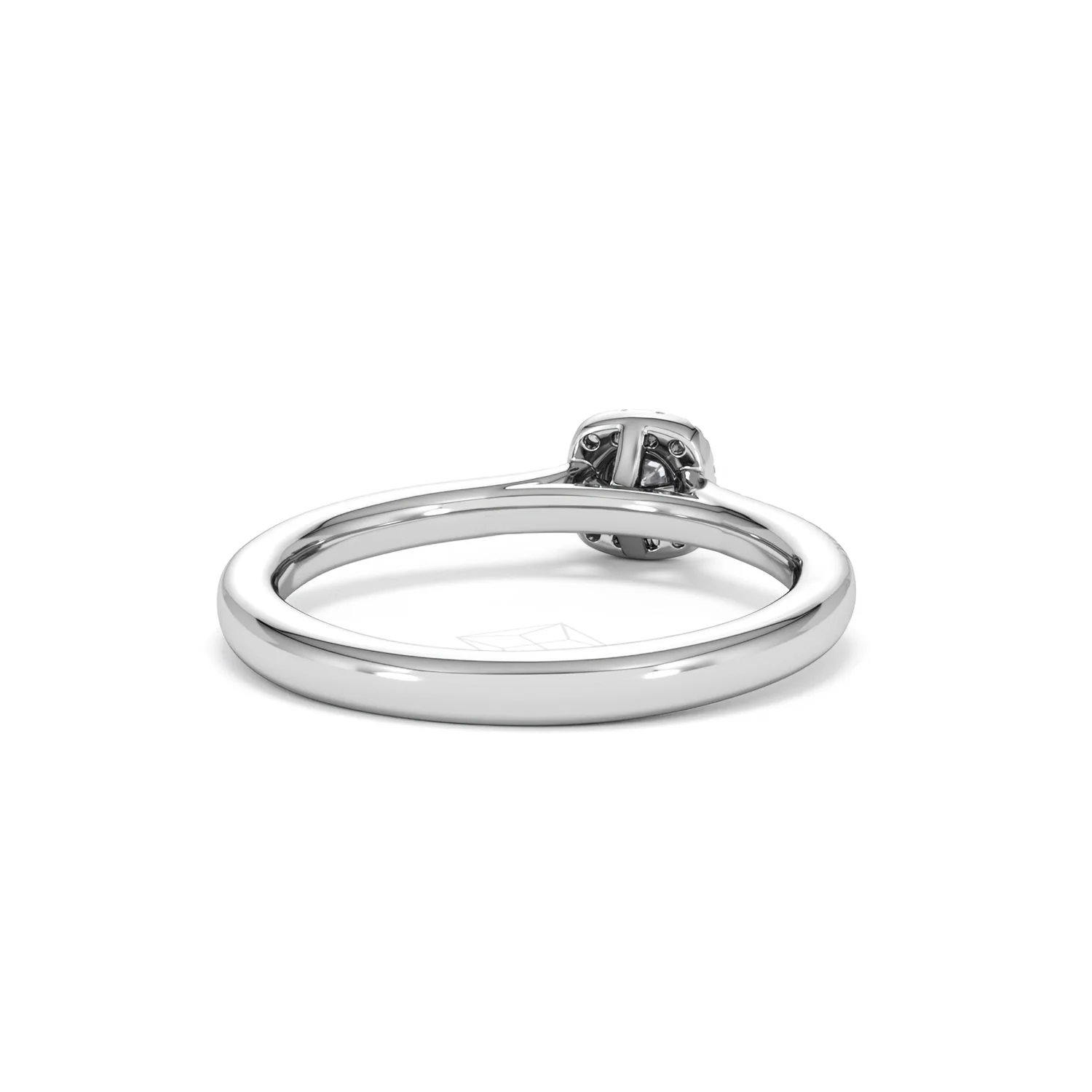 Lumia Cushion Cut Lab Diamond Halo Ring 0.33ct F/VS in 925 Silver - Image 46