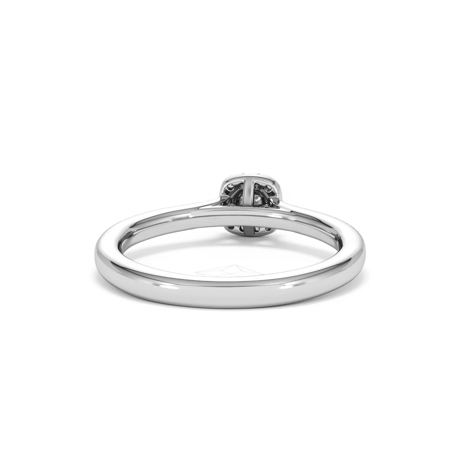 Lumia Cushion Cut Lab Diamond Halo Ring 0.33ct F/VS in 925 Silver - Image 48