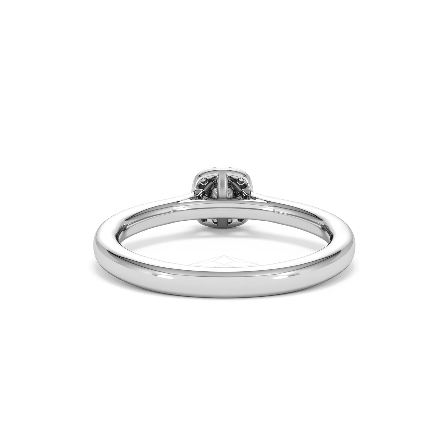 Lumia Cushion Cut Lab Diamond Halo Ring 0.33ct F/VS in 925 Silver - Image 50