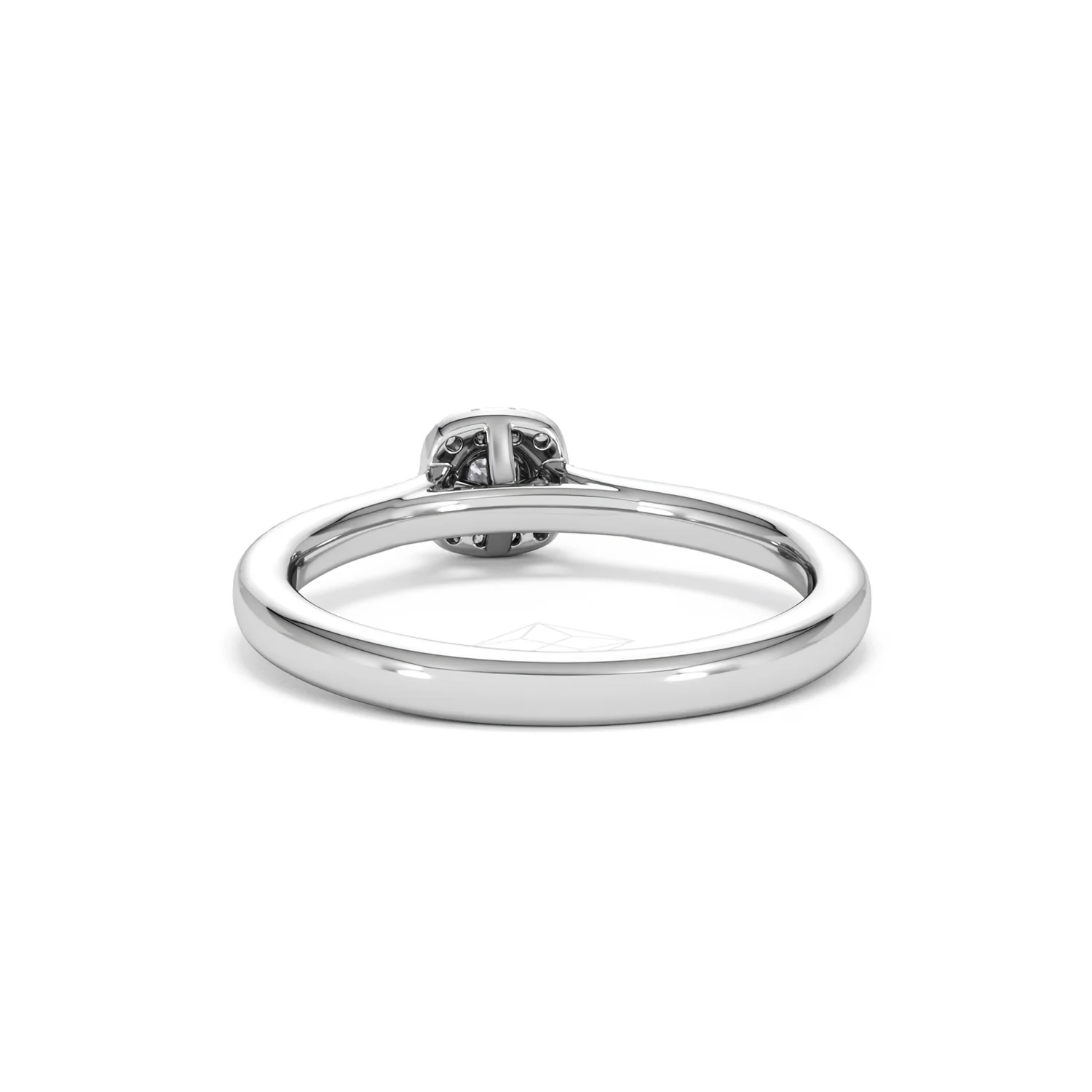 Lumia Cushion Cut Lab Diamond Halo Ring 0.33ct F/VS in 925 Silver - Image 52