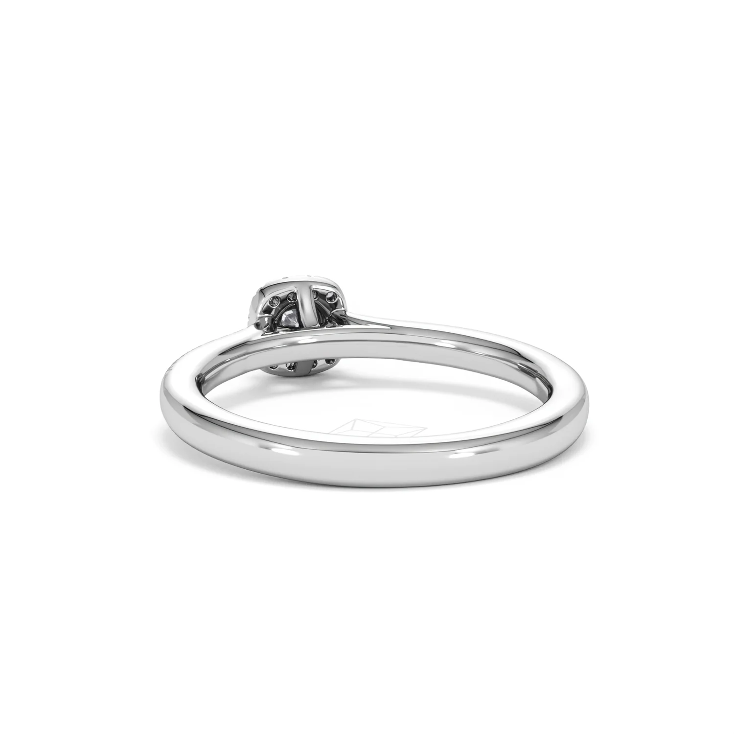 Lumia Cushion Cut Lab Diamond Halo Ring 0.33ct F/VS in 925 Silver - Image 54