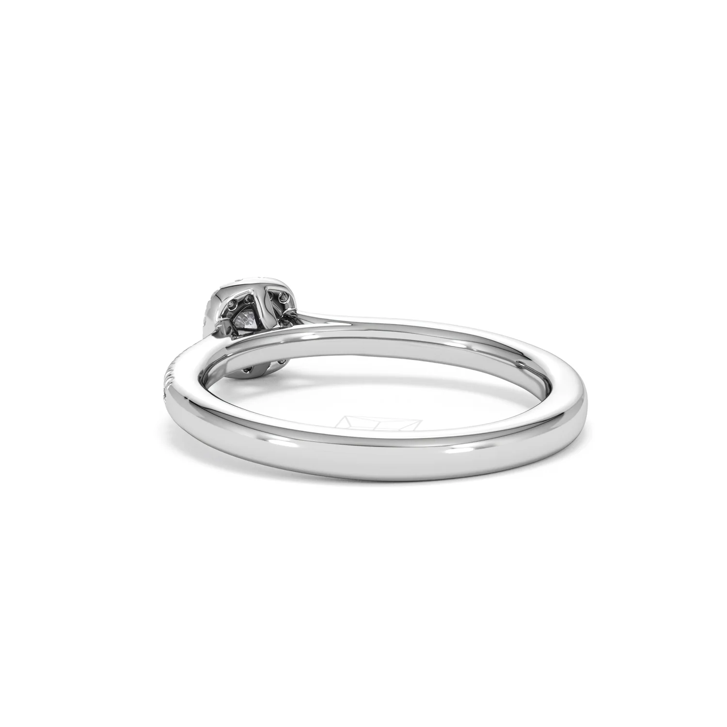 Lumia Cushion Cut Lab Diamond Halo Ring 0.33ct F/VS in 925 Silver - Image 57