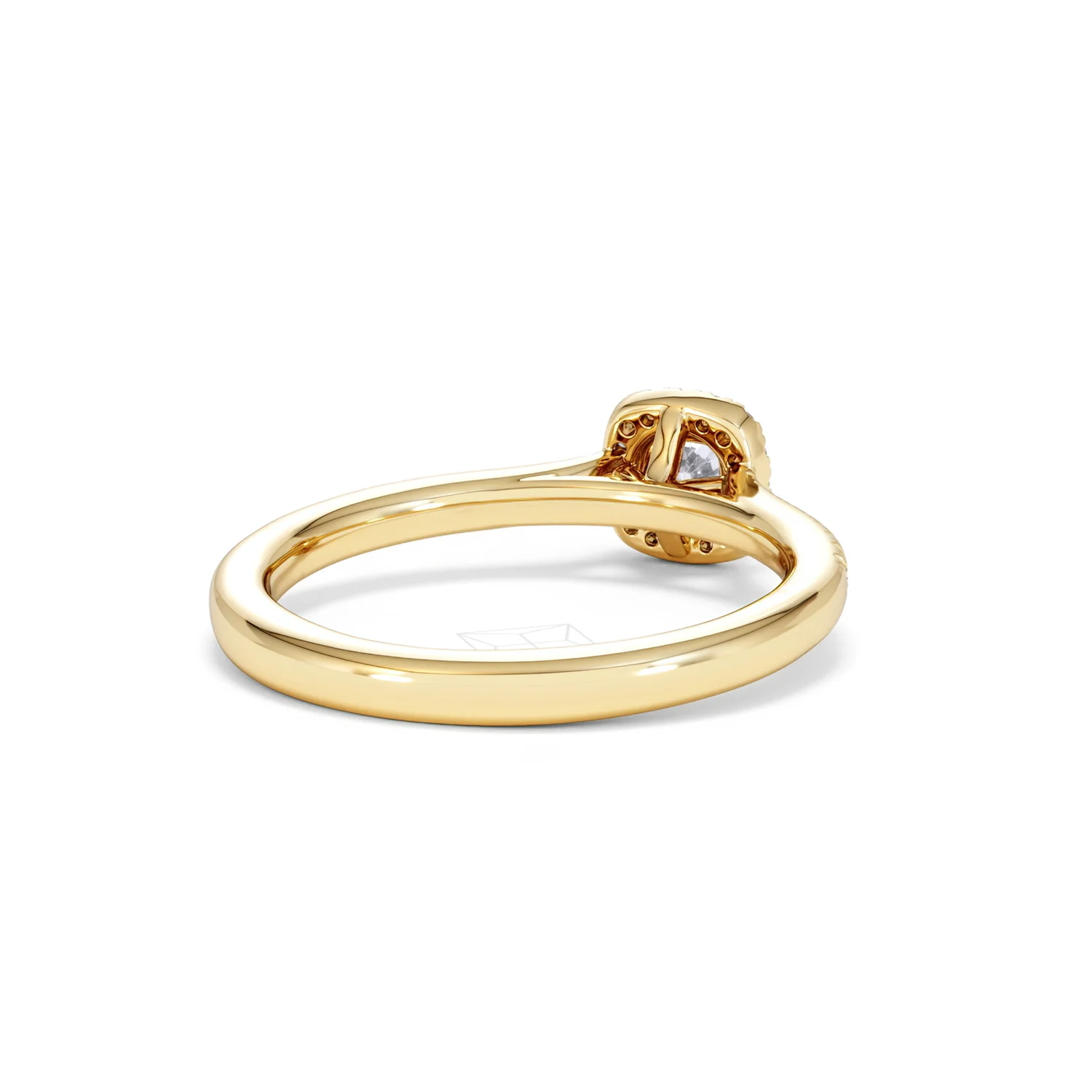 Lumia Cushion Cut Lab Diamond Halo Ring 0.50ct F/VS in 18K Gold Vermeil - Image 42