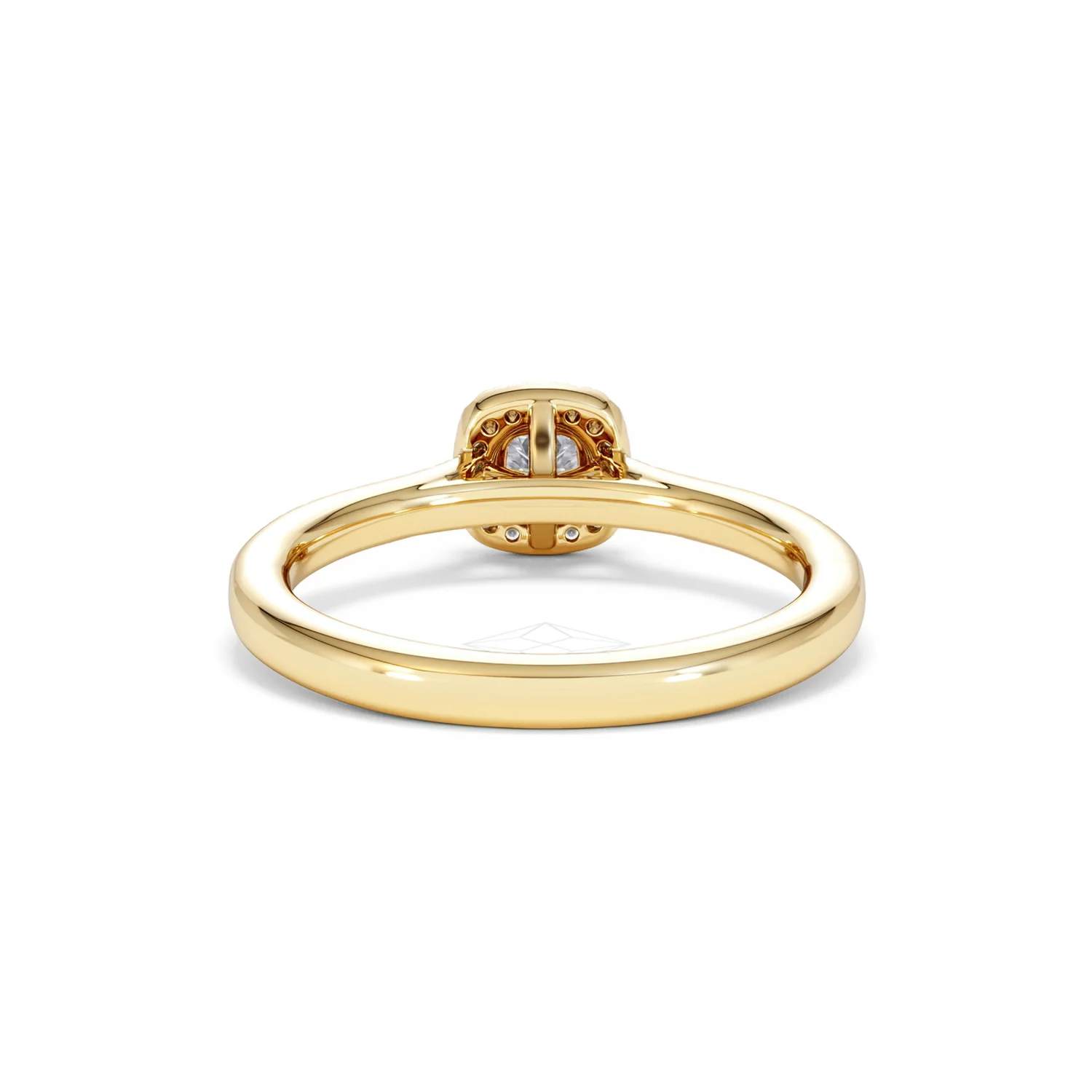Lumia Cushion Cut Lab Diamond Halo Ring 0.50ct F/VS in 18K Gold Vermeil - Image 48