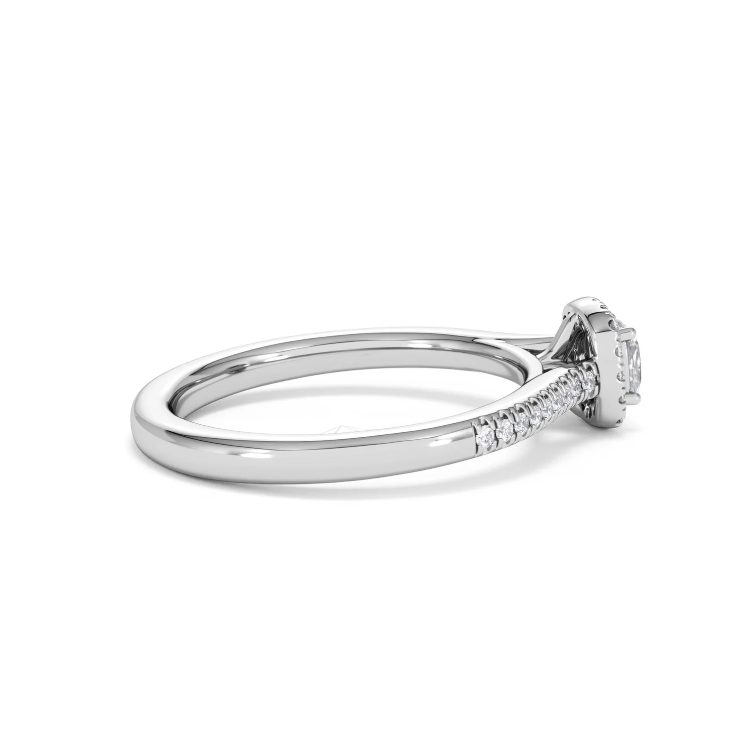 Lumia Cushion Cut Lab Diamond Halo Ring 0.50ct F/VS in 925 Silver - Image 33