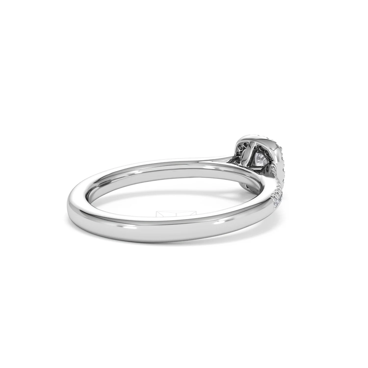 Lumia Cushion Cut Lab Diamond Halo Ring 0.50ct F/VS in 925 Silver - Image 40
