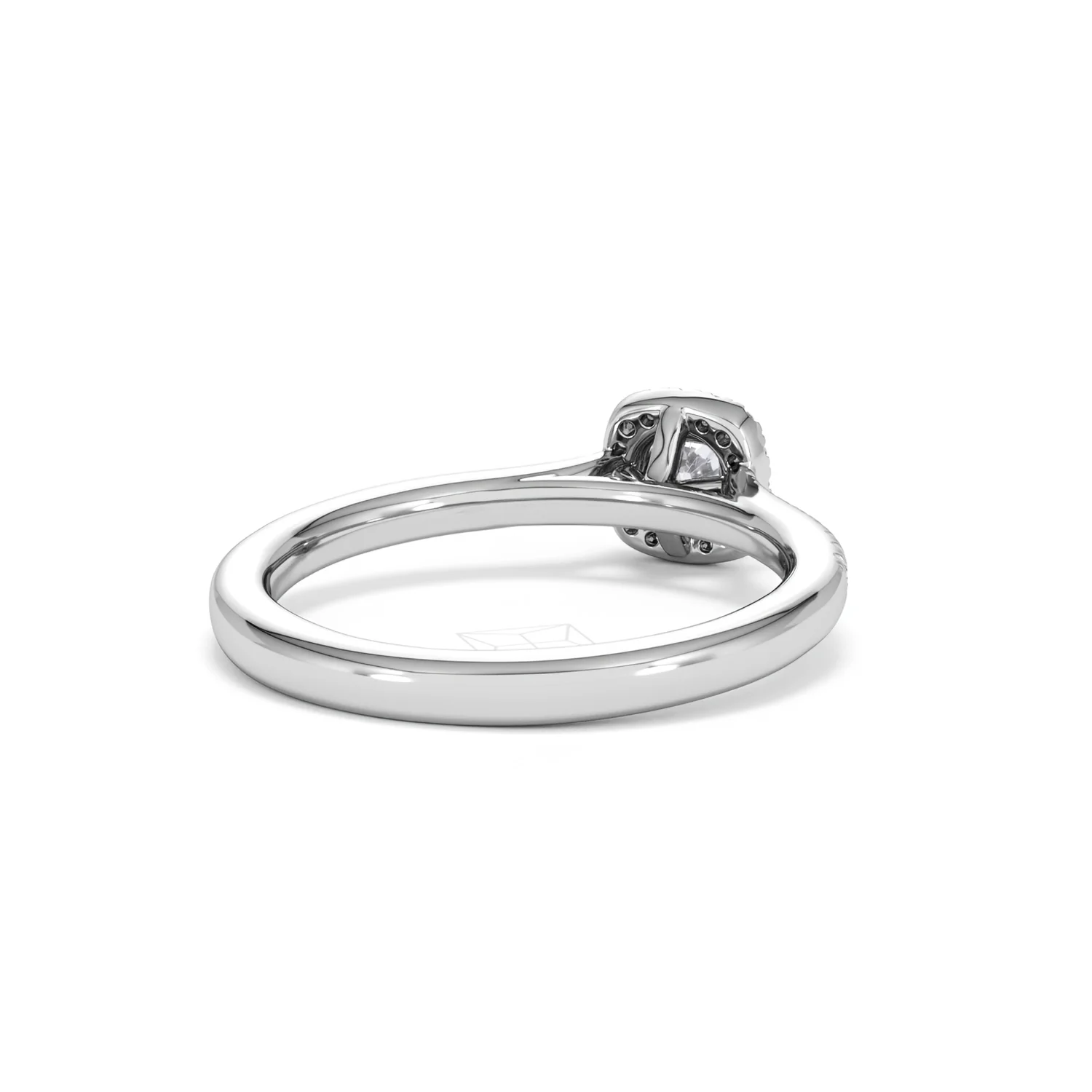 Lumia Cushion Cut Lab Diamond Halo Ring 0.50ct F/VS in 925 Silver - Image 44