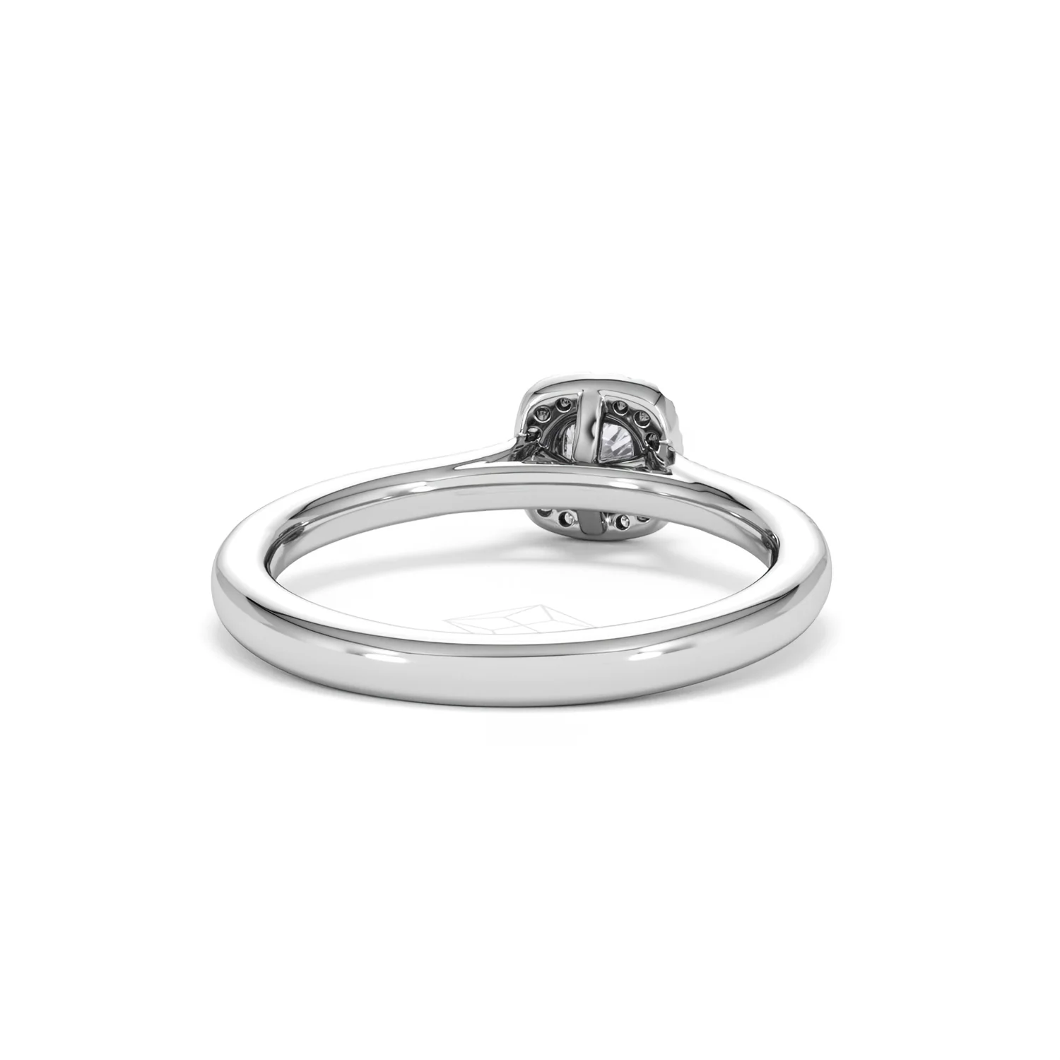 Lumia Cushion Cut Lab Diamond Halo Ring 0.50ct F/VS in 925 Silver - Image 47