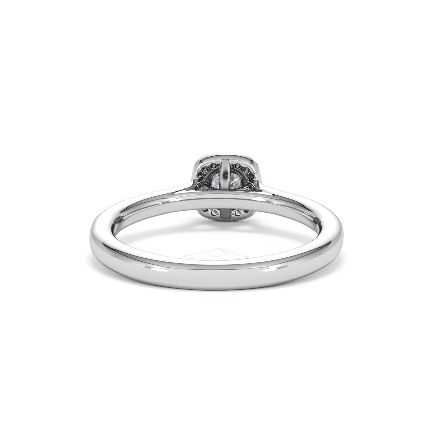 Lumia Cushion Cut Lab Diamond Halo Ring 0.50ct F/VS in 925 Silver - Image 49